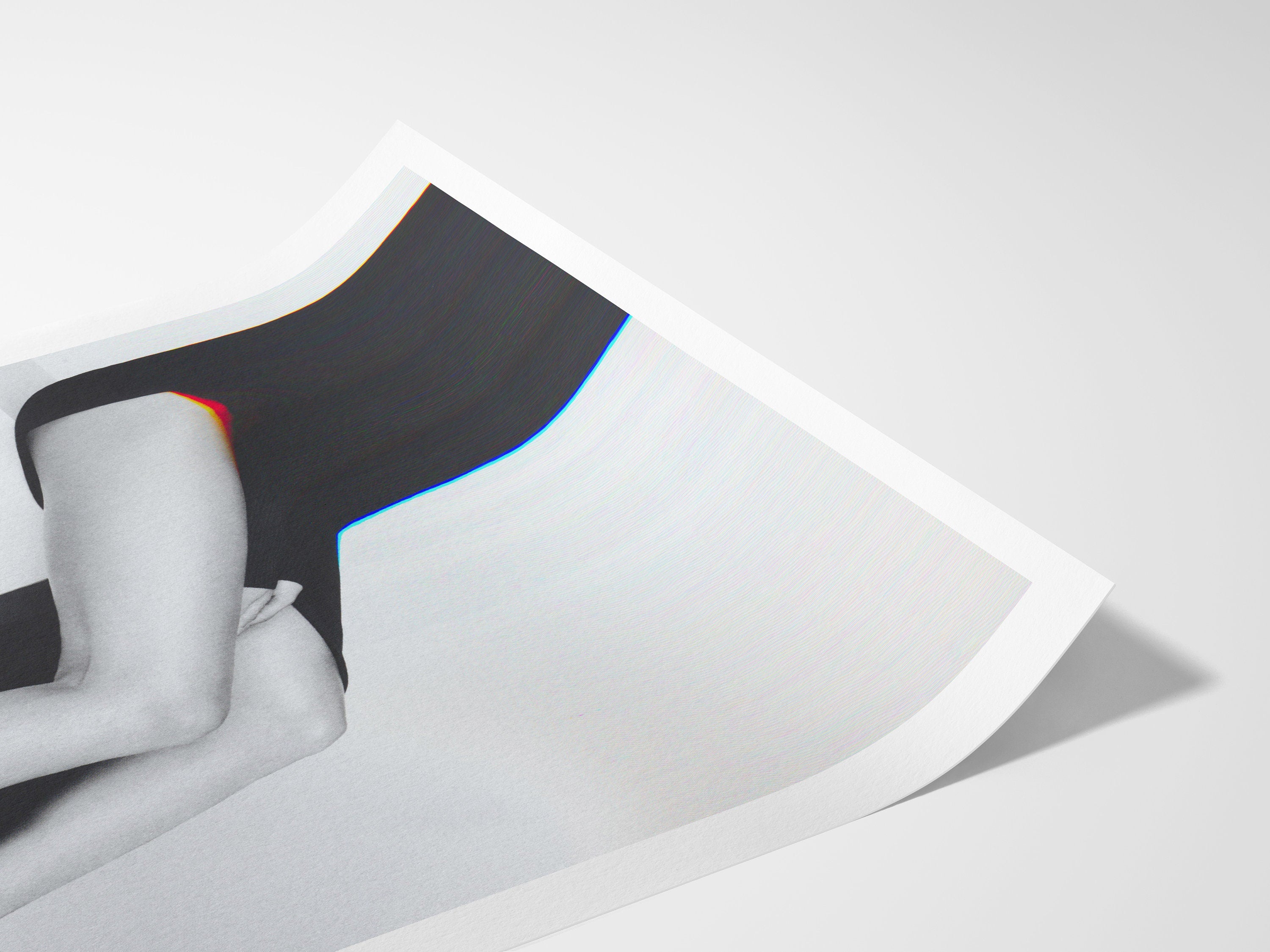 Chic Monochrome Fashion Photography Wall Art - Elegant Feminine Decor for Living Room, Bedroom, or Office | Untitled (159) Giclée Print