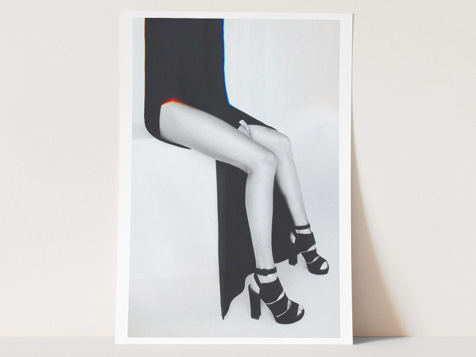 Chic Monochrome Fashion Photography Wall Art - Elegant Feminine Decor for Living Room, Bedroom, or Office | Untitled (159) Giclée Print