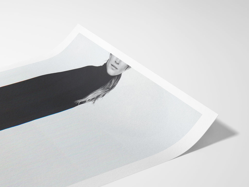 Monochromatic Minimalist Portrait Art Print - Elegant Black and White Fashion Decor for Modern Spaces | Untitled (161) Giclée Print