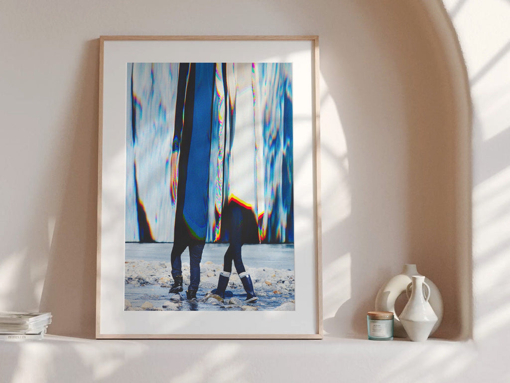 Surreal Altered Photo of Walking Figures - Colorful Abstract Wall Art for Contemporary Home Decor | Untitled (164) Giclée Print