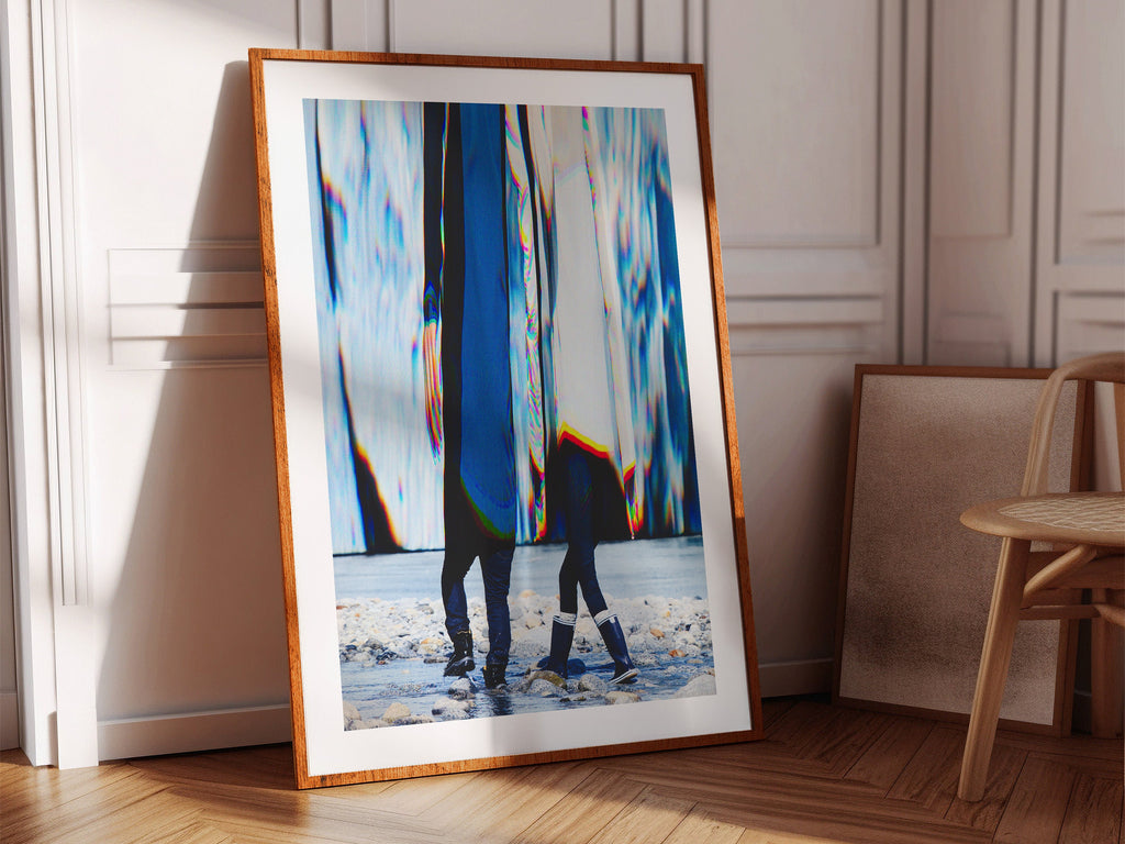 Surreal Altered Photo of Walking Figures - Colorful Abstract Wall Art for Contemporary Home Decor | Untitled (164) Giclée Print