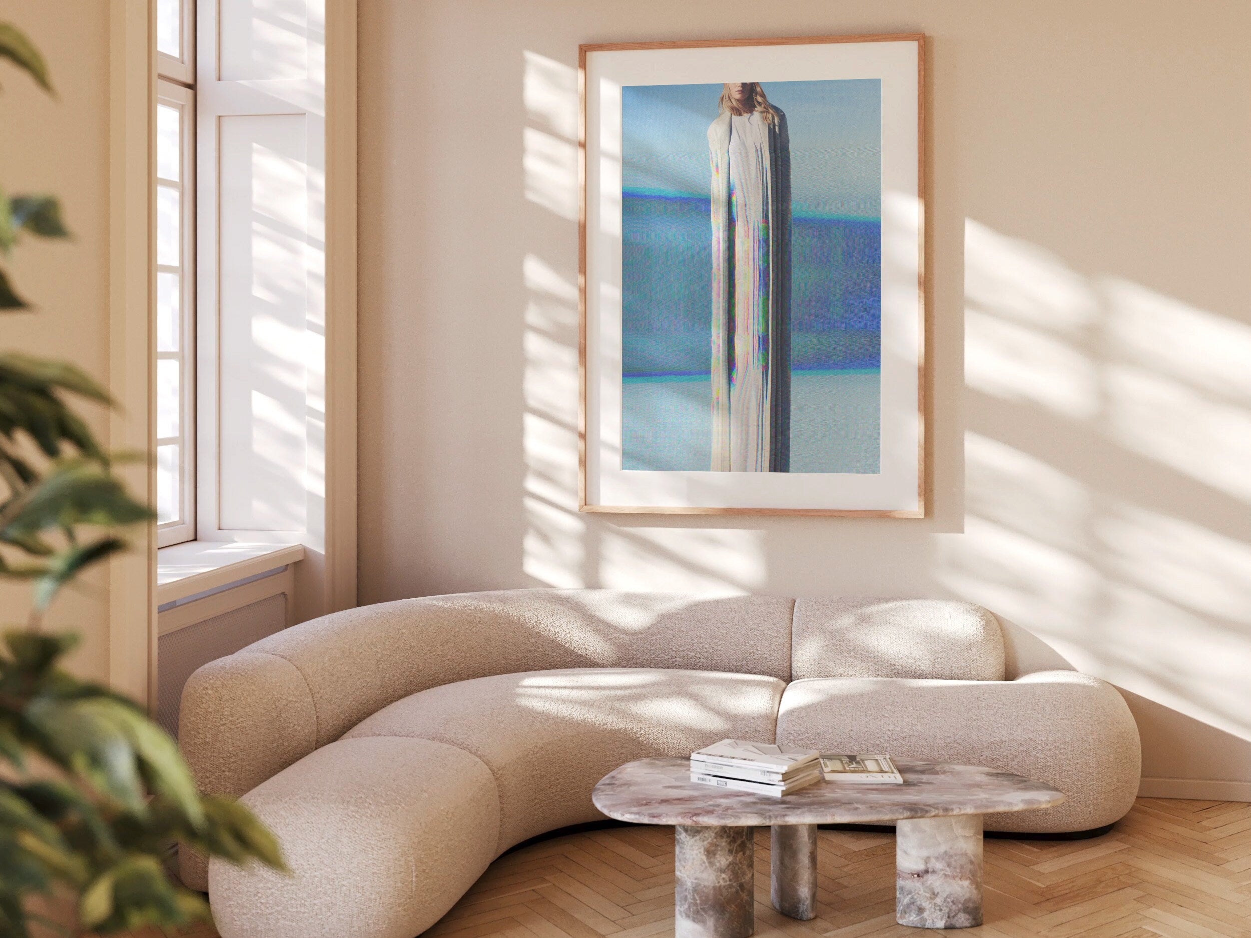 Surreal Altered Fashion Portrait Wall Art - Ethereal Minimalist Decor for Contemporary Living Spaces | Untitled (169) Giclée Print