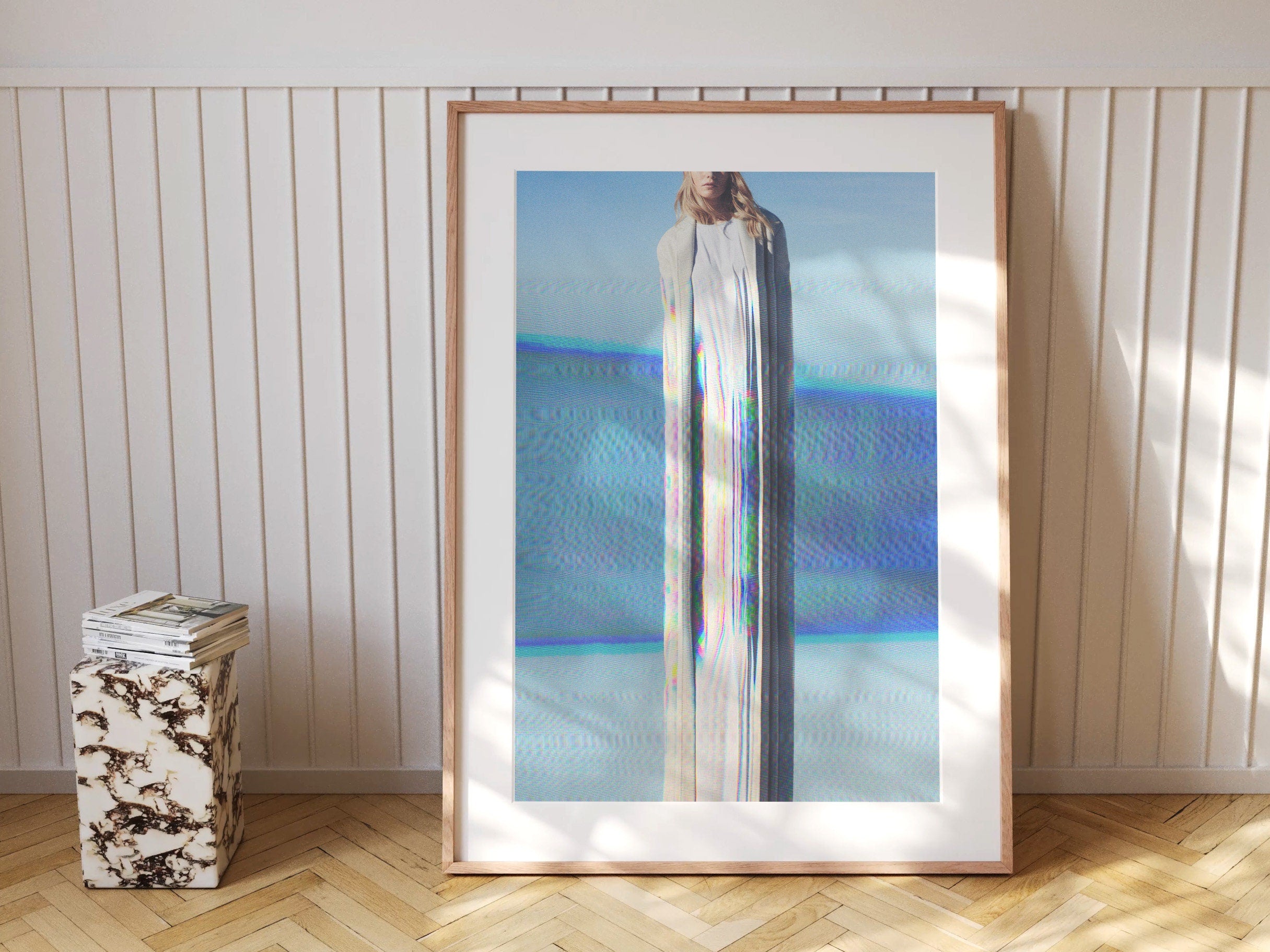 Surreal Altered Fashion Portrait Wall Art - Ethereal Minimalist Decor for Contemporary Living Spaces | Untitled (169) Giclée Print