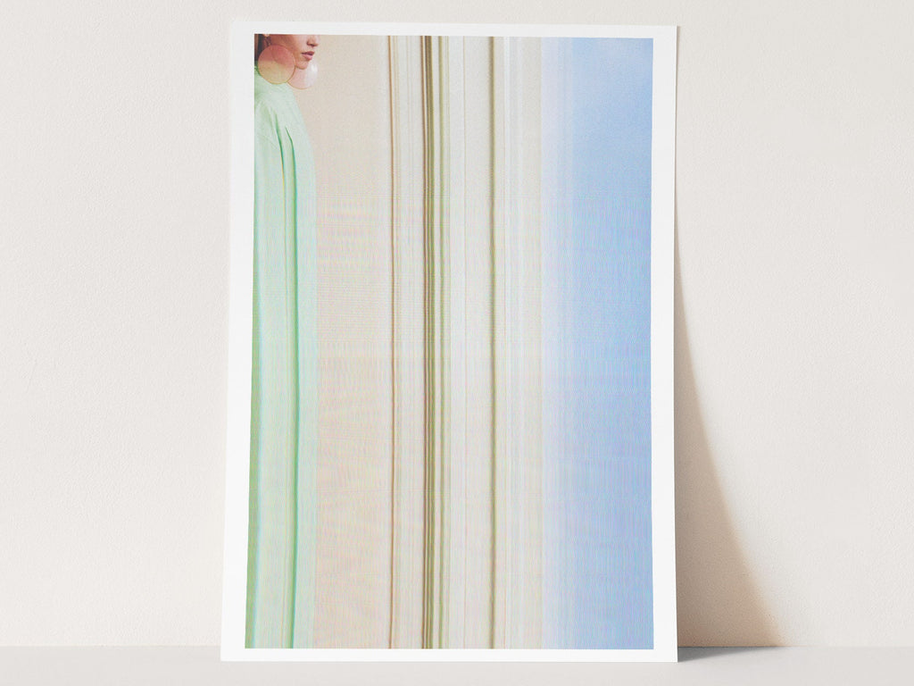 Surreal Minimalist Altered Fashion Portrait - Soft Pastel Abstract Wall Art for Contemporary Home Decor | Untitled (170) Giclée Print