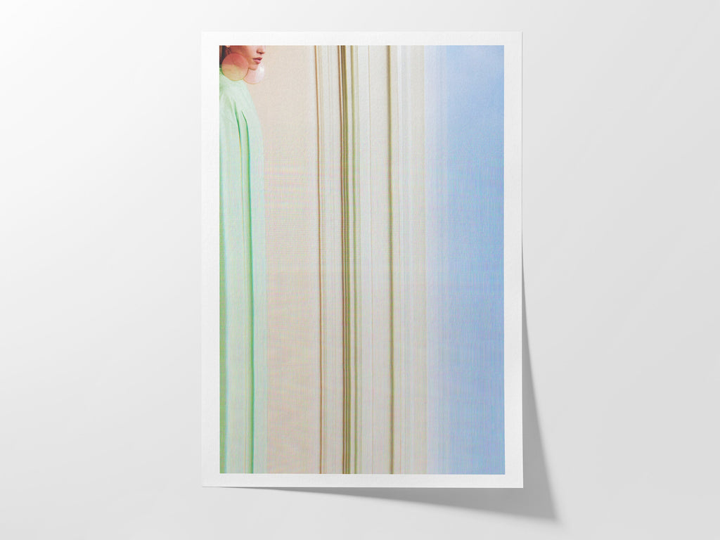 Surreal Minimalist Altered Fashion Portrait - Soft Pastel Abstract Wall Art for Contemporary Home Decor | Untitled (170) Giclée Print