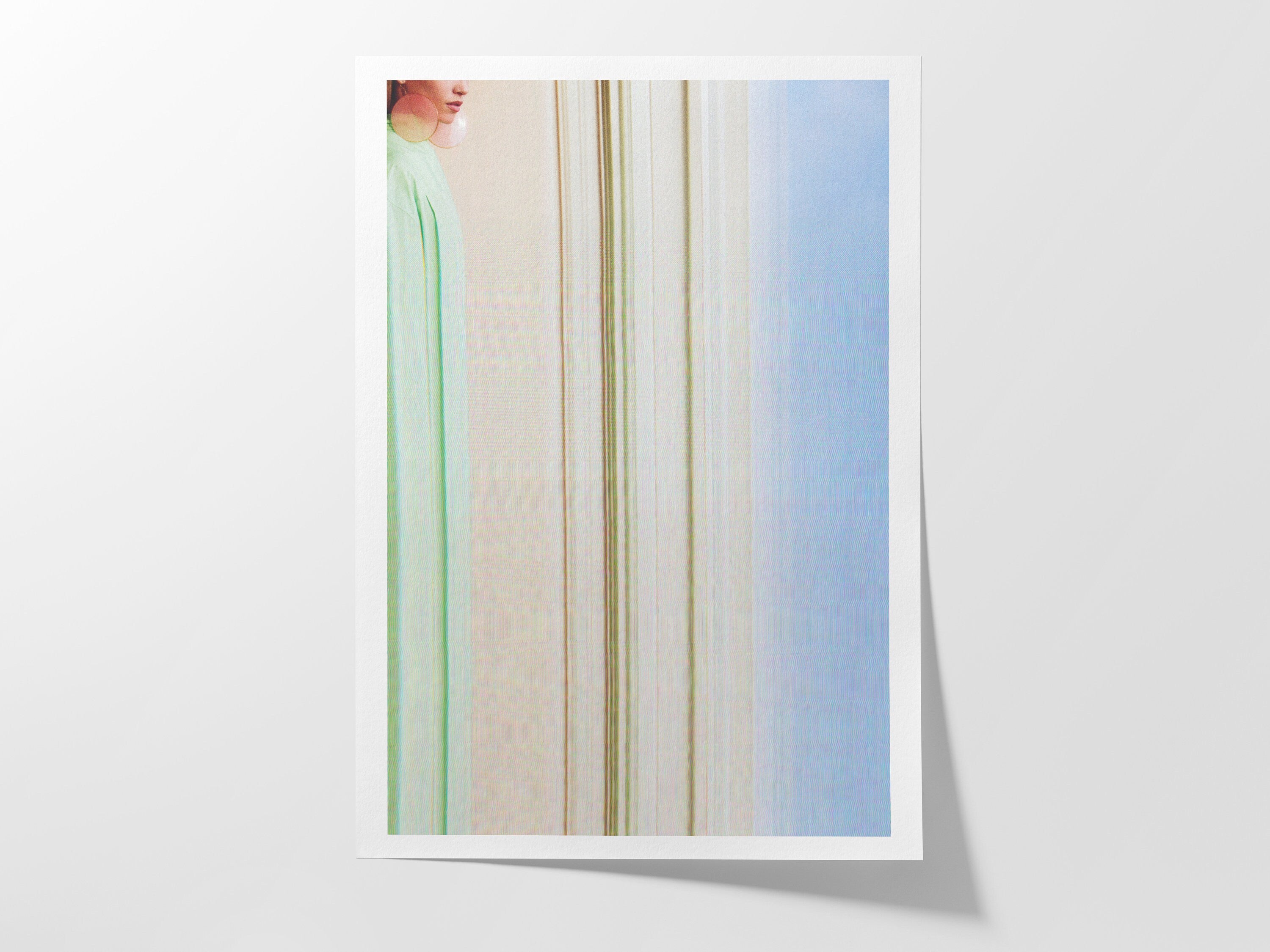 Surreal Minimalist Altered Fashion Portrait - Soft Pastel Abstract Wall Art for Contemporary Home Decor | Untitled (170) Giclée Print