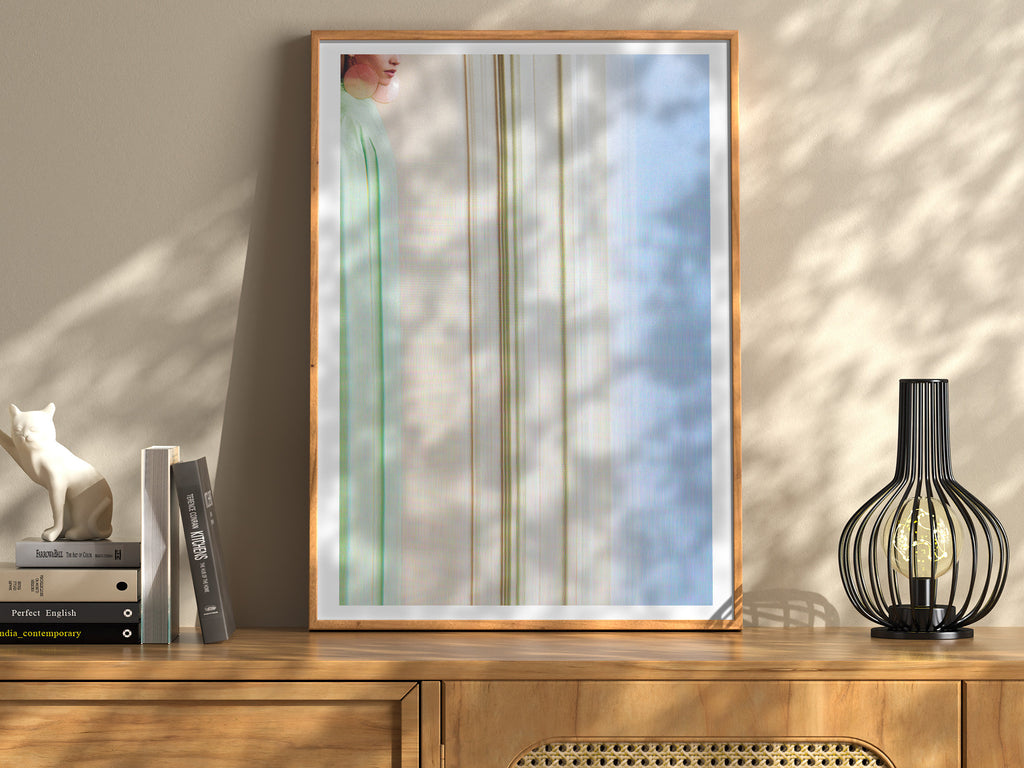 Surreal Minimalist Altered Fashion Portrait - Soft Pastel Abstract Wall Art for Contemporary Home Decor | Untitled (170) Giclée Print