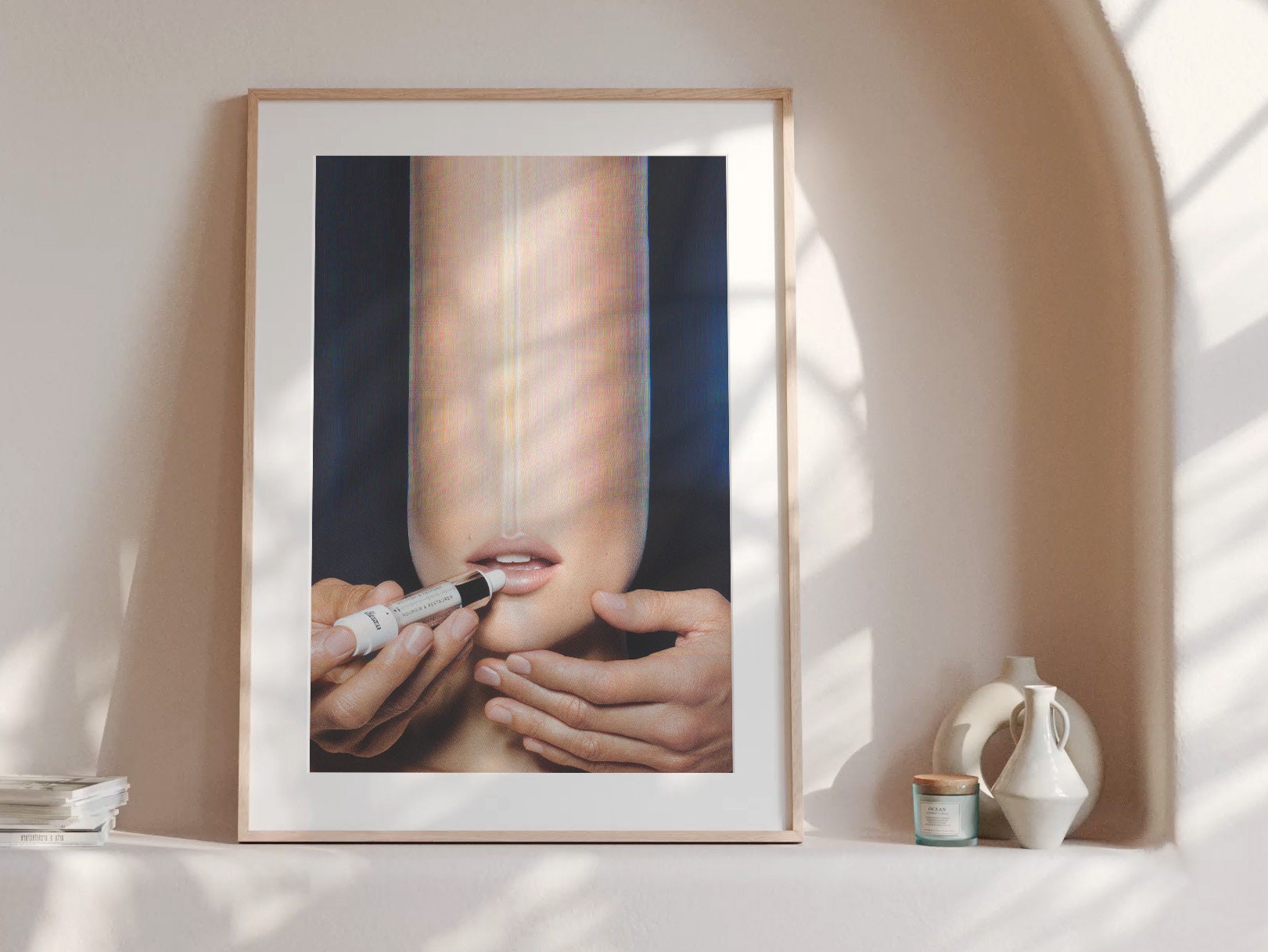 Altered Beauty Ad Photo Wall Art - Postmodern Surreal Makeup Wall Decor for Home, Office, Apartment, Salon | Untitled (171) Giclée Print