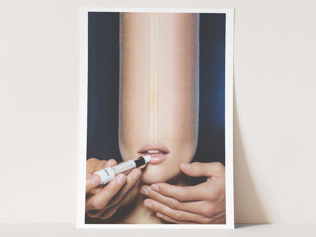 Altered Beauty Ad Photo Wall Art - Postmodern Surreal Makeup Wall Decor for Home, Office, Apartment, Salon | Untitled (171) Giclée Print