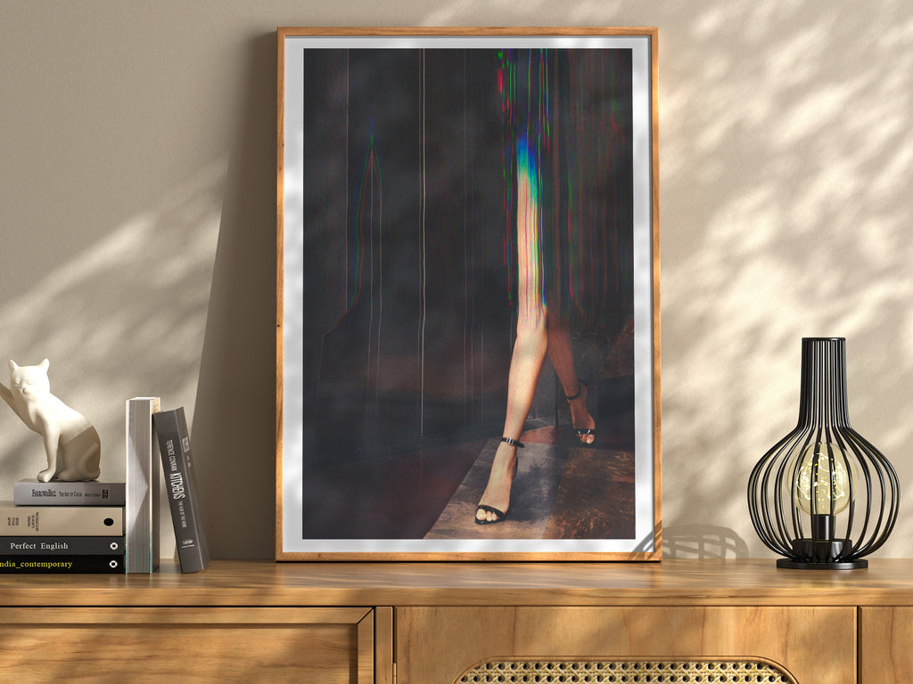Surreal Altered Fashion Footwear Art - Abstract Colorful Wall Decor for Contemporary Home, Office, Bedroom | Untitled (173) Giclée Print