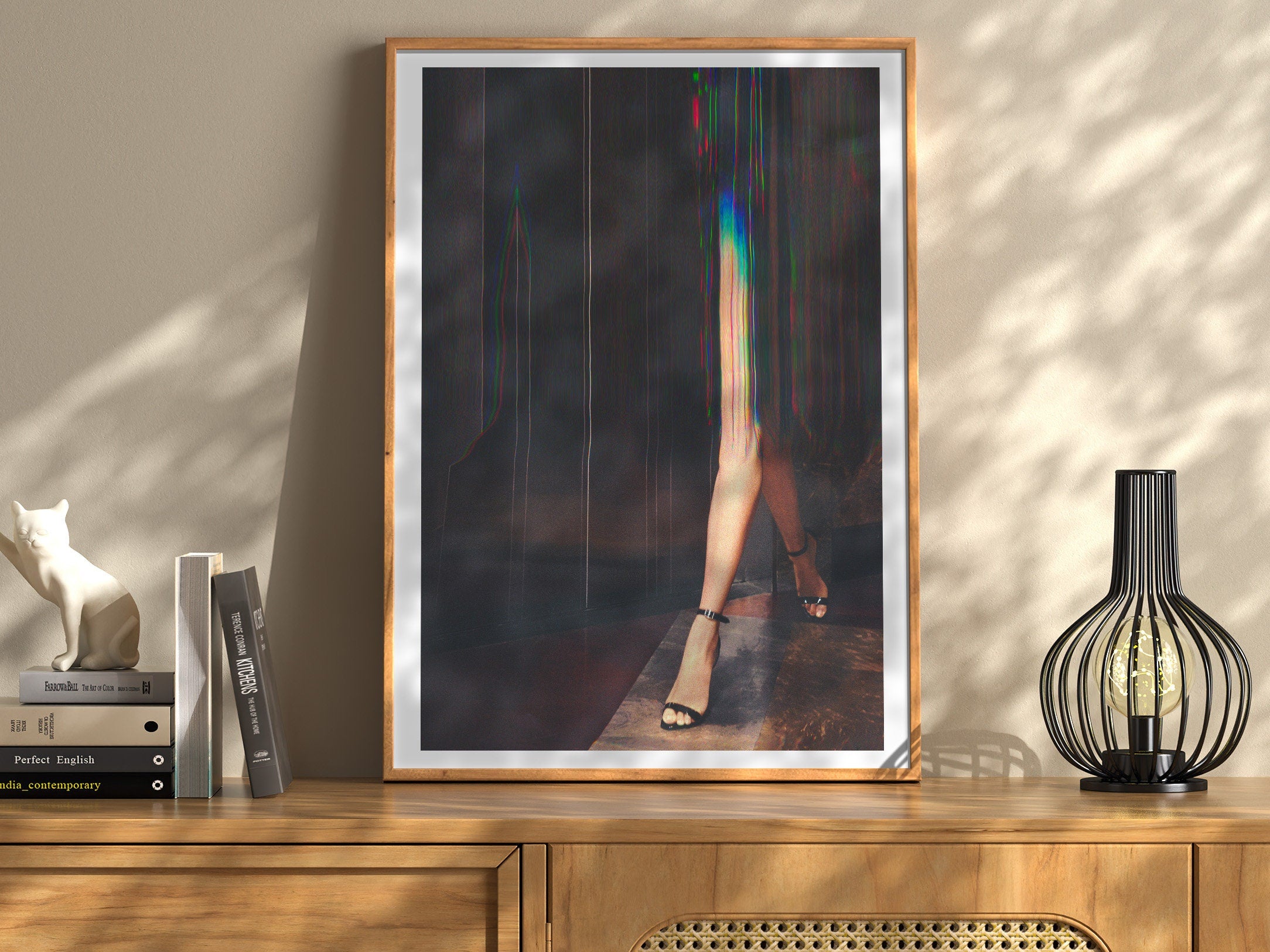 Surreal Altered Fashion Footwear Art - Abstract Colorful Wall Decor for Contemporary Home, Office, Bedroom | Untitled (173) Giclée Print