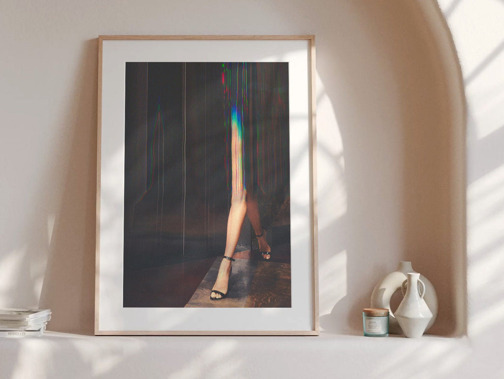 Surreal Altered Fashion Footwear Art - Abstract Colorful Wall Decor for Contemporary Home, Office, Bedroom | Untitled (173) Giclée Print