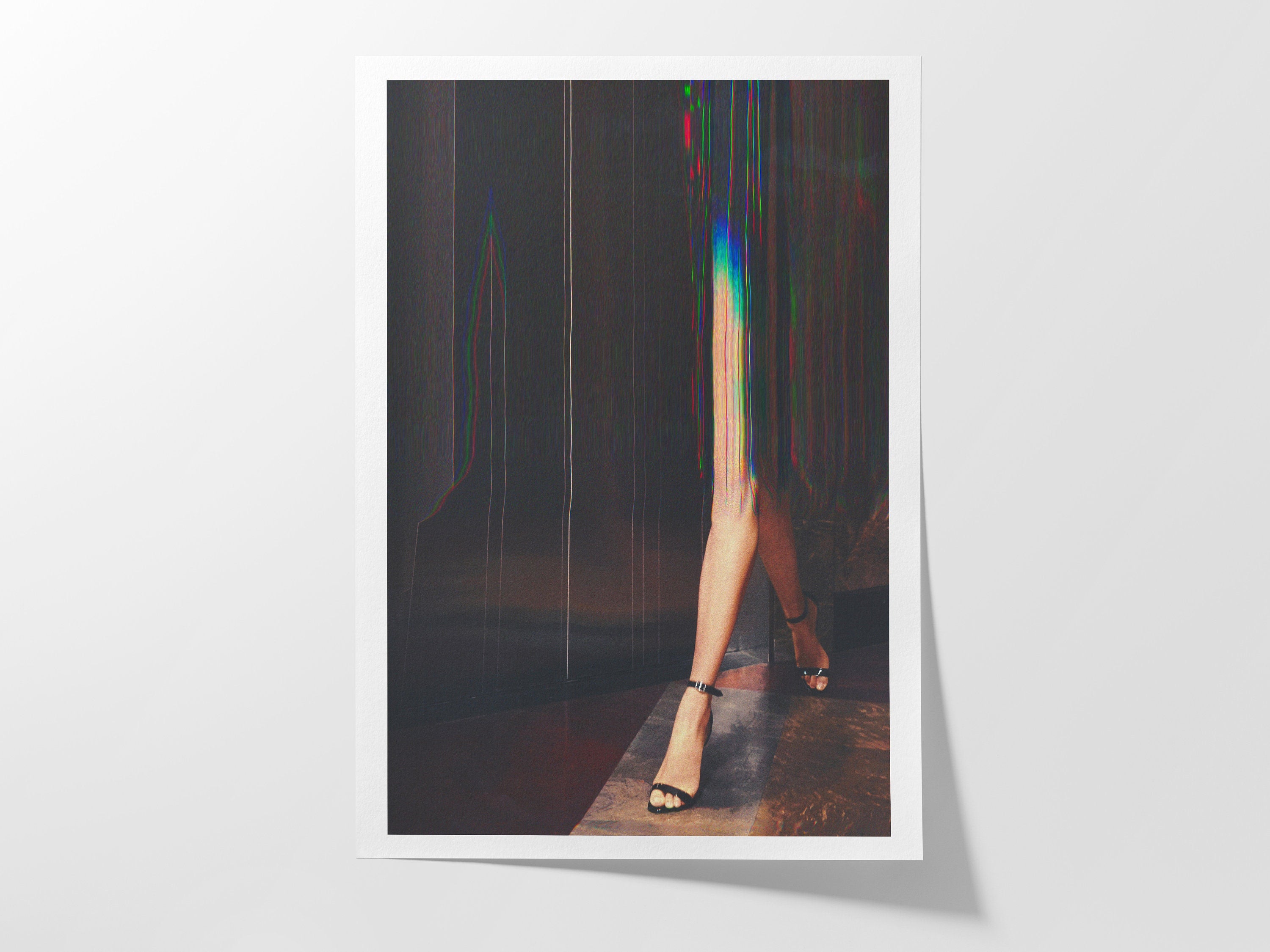 Surreal Altered Fashion Footwear Art - Abstract Colorful Wall Decor for Contemporary Home, Office, Bedroom | Untitled (173) Giclée Print