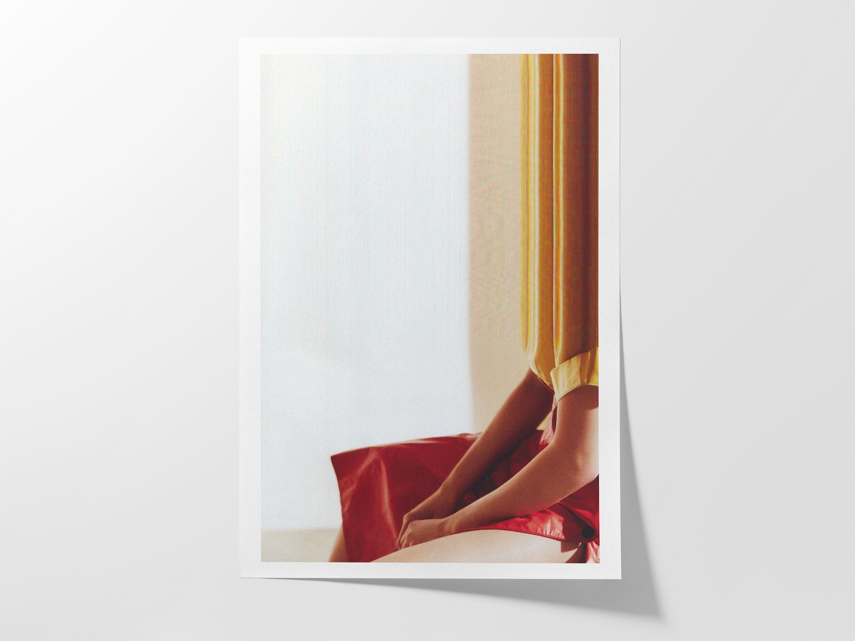 Elegant Minimalist Fashion Portrait - Soft Color Palette Wall Art for Contemporary Home Decor | Untitled (174) Giclée Print