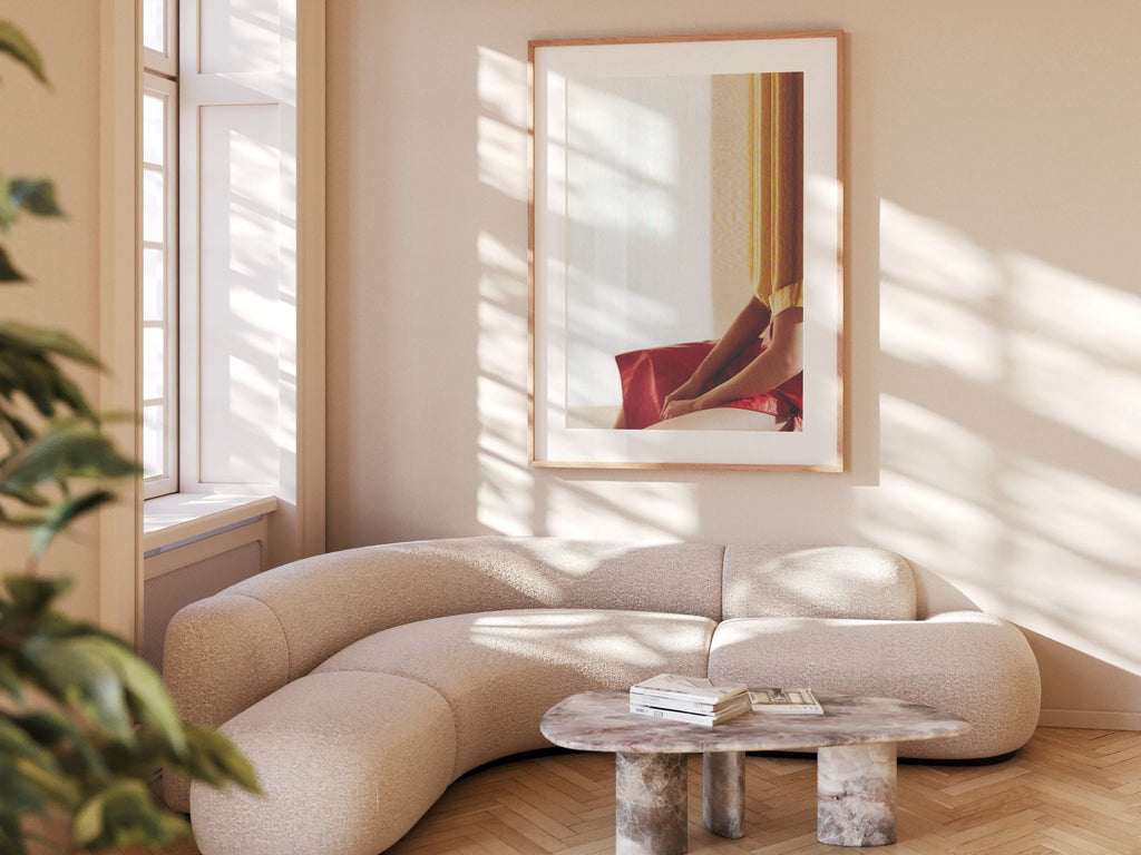 Elegant Minimalist Fashion Portrait - Soft Color Palette Wall Art for Contemporary Home Decor | Untitled (174) Giclée Print