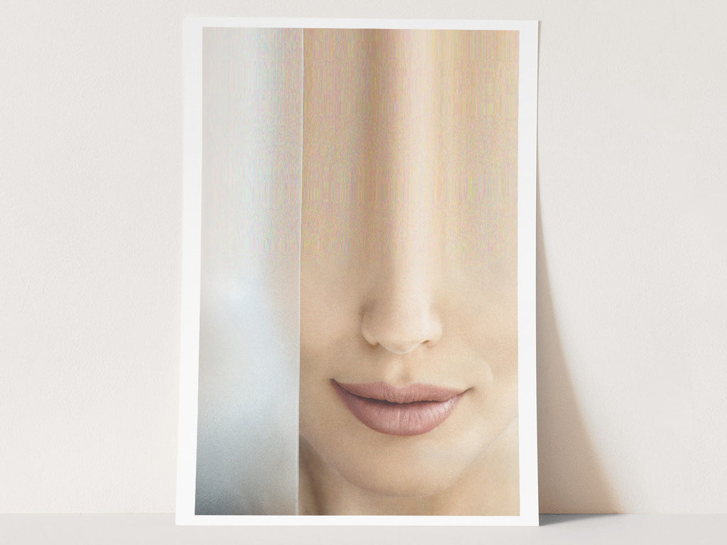 Ethereal Abstract Portrait Wall Art - Minimalist Glitch Aesthetic for Elegant Home Decor | Untitled (176) Giclée Print