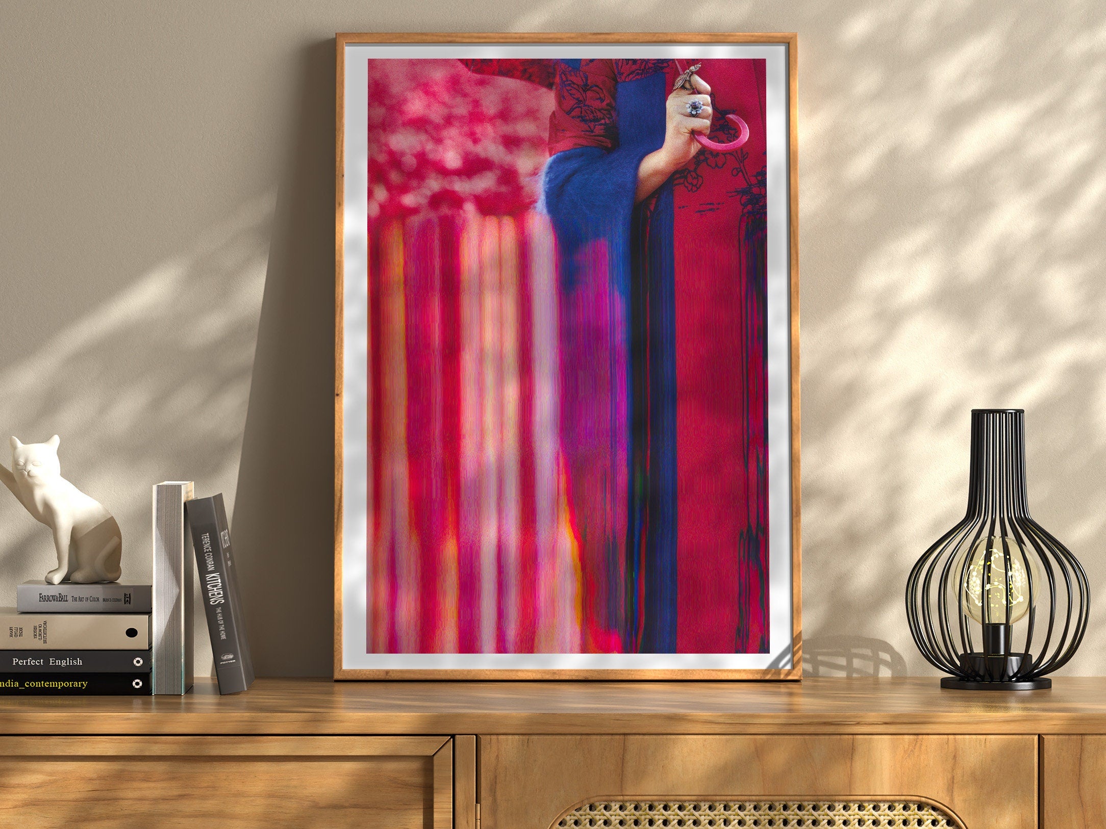 Vibrant Altered Fashion Portrait - Bold Colorful Wall Art for Contemporary Living Room and Bedroom Decor | Untitled (178) Giclée Print