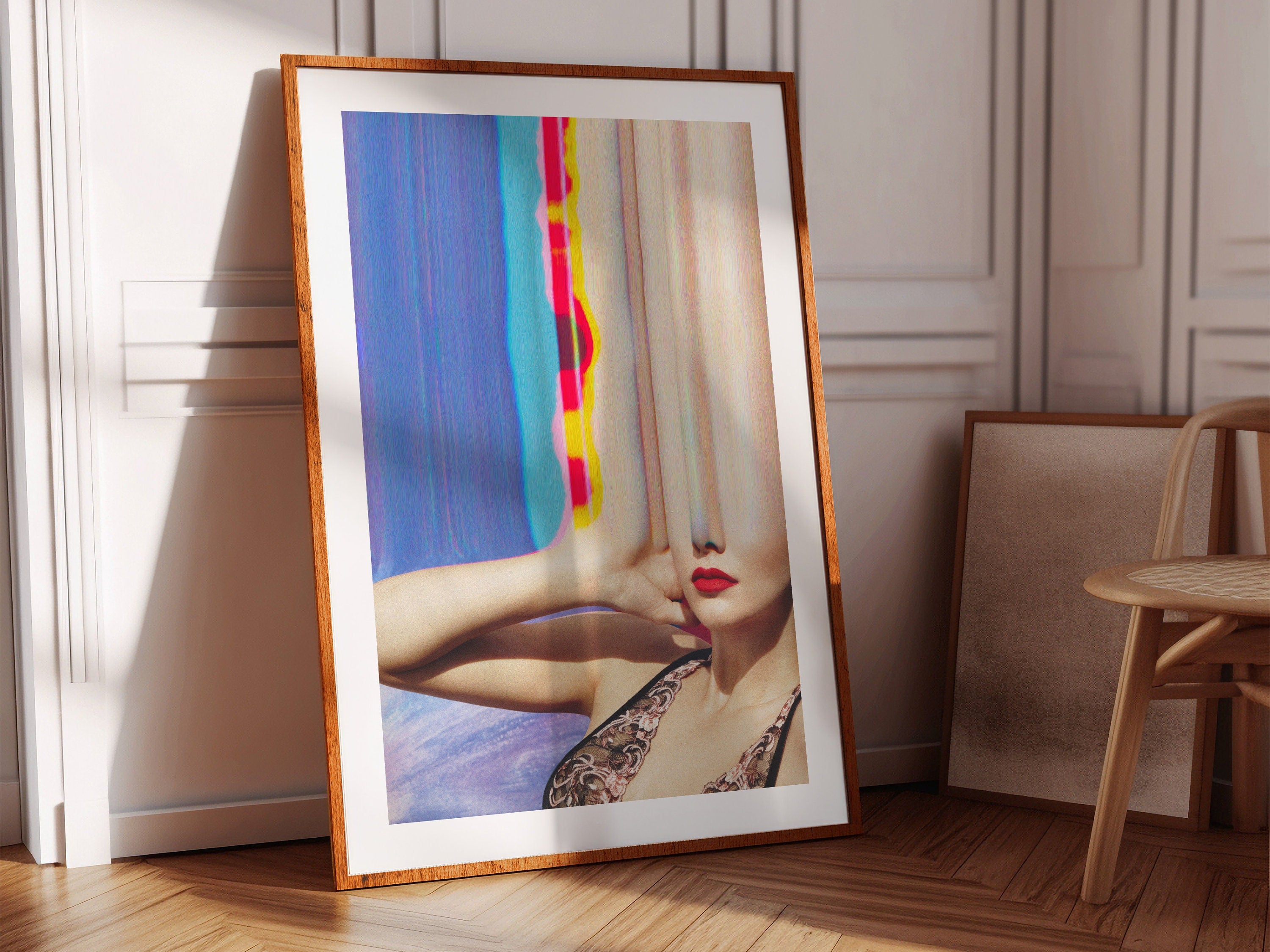 Surreal Altered Fashion Photo Art - Trippy Colorful Psychedelic Wall Decor for Home, Office, Living, Dining | Untitled (180) Giclée Print