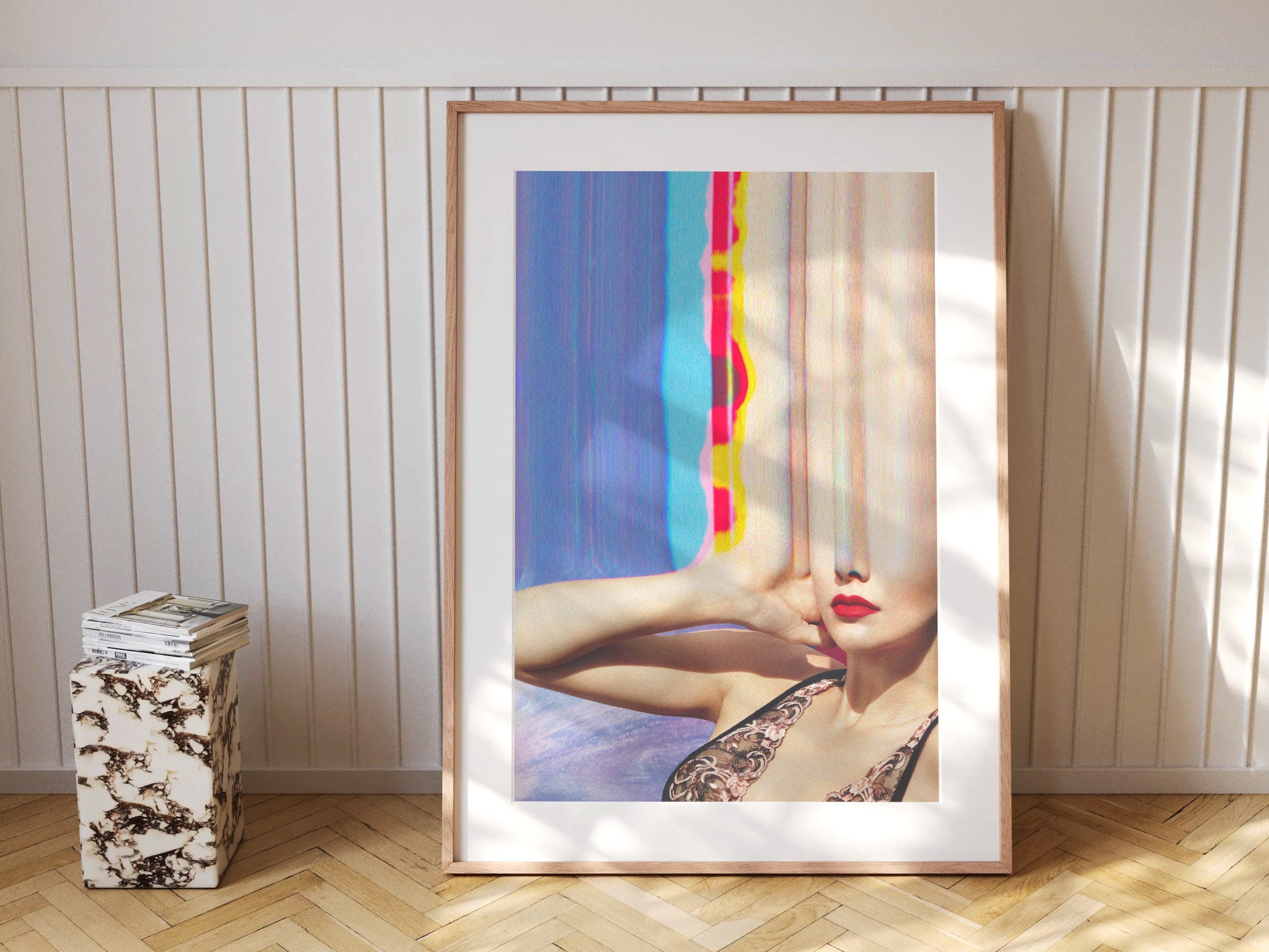 Surreal Altered Fashion Photo Art - Trippy Colorful Psychedelic Wall Decor for Home, Office, Living, Dining | Untitled (180) Giclée Print