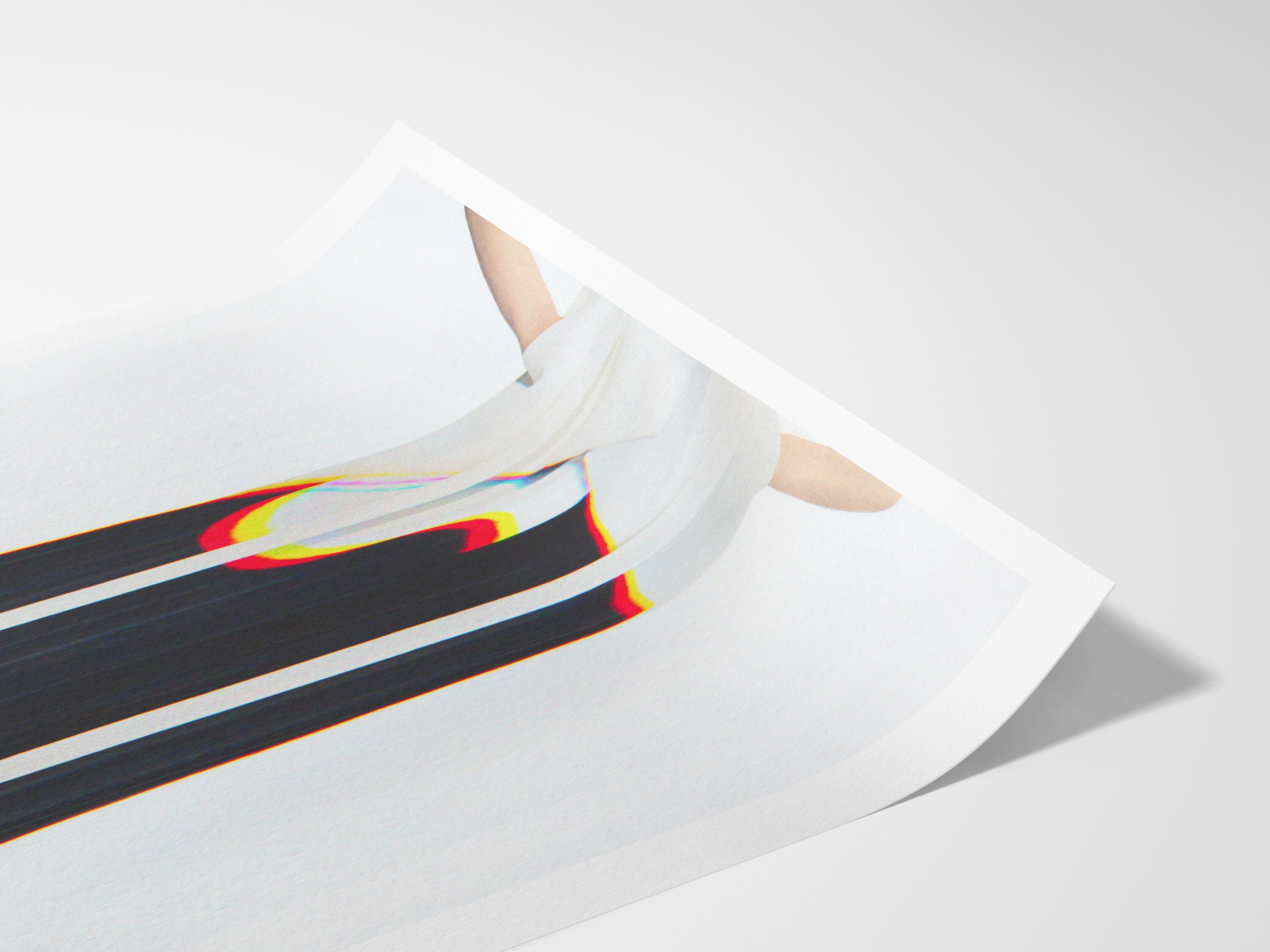 Elegant Abstract Fashion Portrait - Colorful Surreal Wall Art for Contemporary Home Decor | Untitled (181) Giclée Print