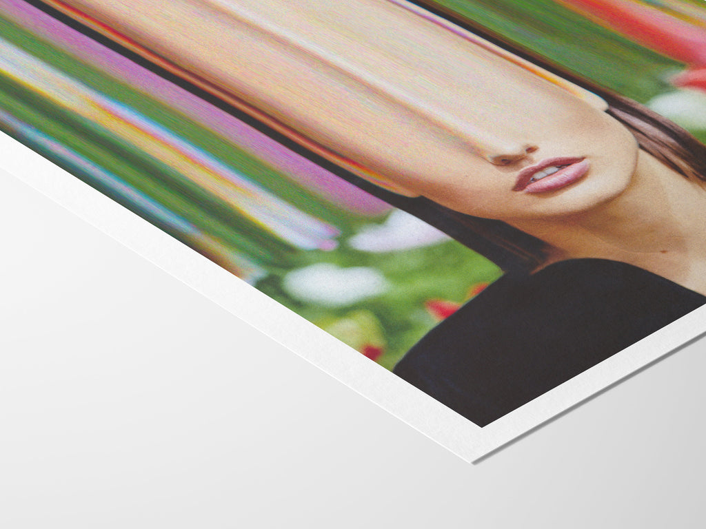 Woman Altered Portrait Photo Art - Cute Green Psychedelic Fashion Wall Decor for Living, Bedroom, Home, Office | Untitled (182) Giclée Print