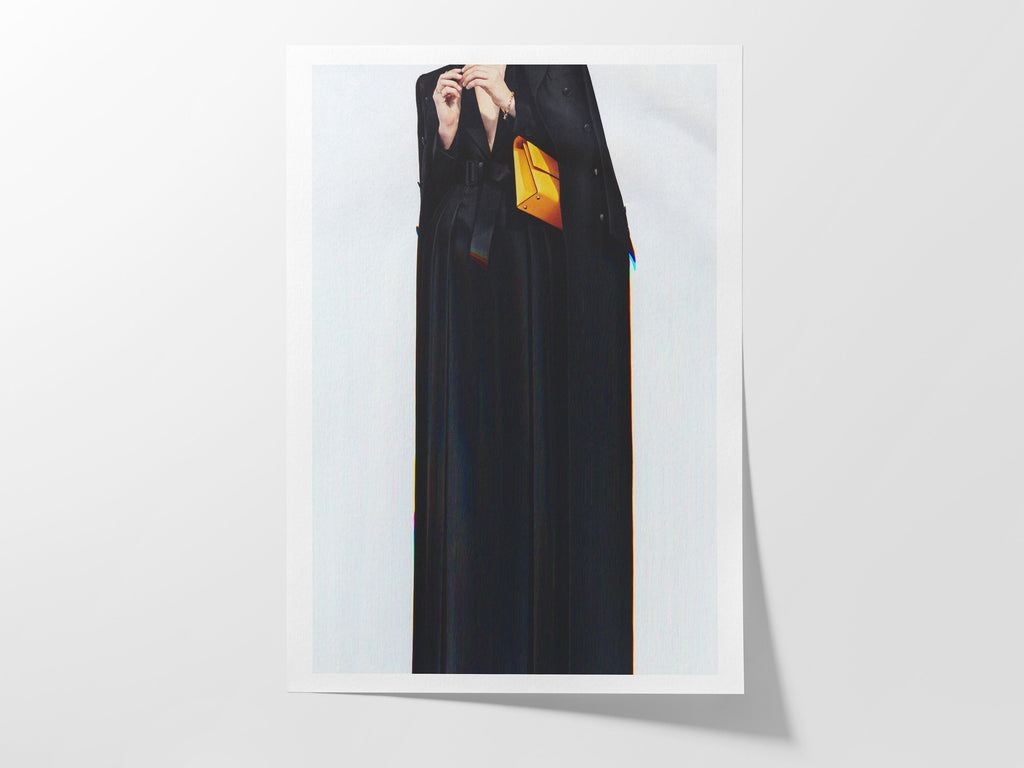 Chic Minimalist Black Fashion Portrait - Elegant Wall Art for Contemporary Home Decor and Stylish Spaces | Untitled (183) Giclée Print