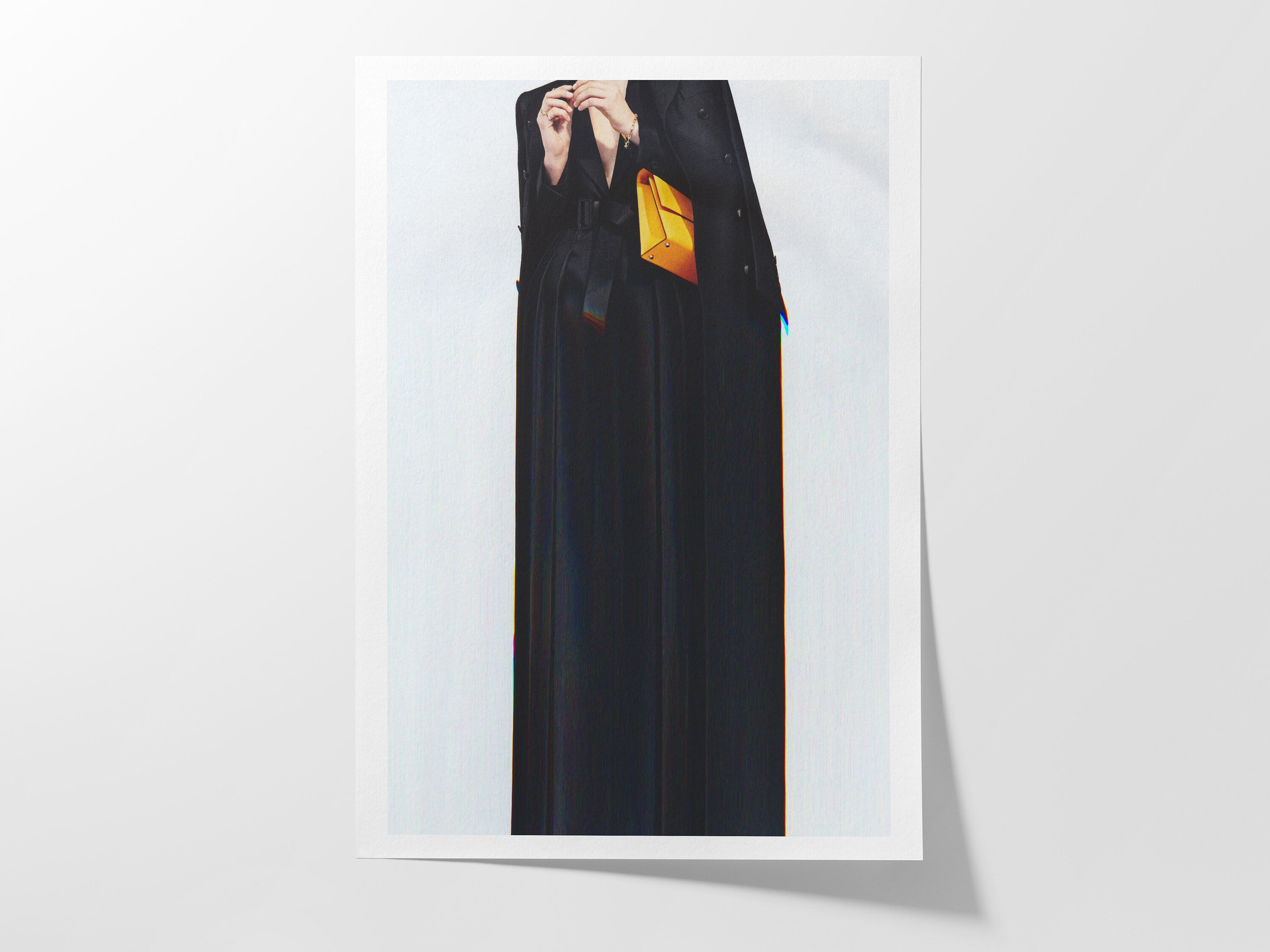 Chic Minimalist Black Fashion Portrait - Elegant Wall Art for Contemporary Home Decor and Stylish Spaces | Untitled (183) Giclée Print