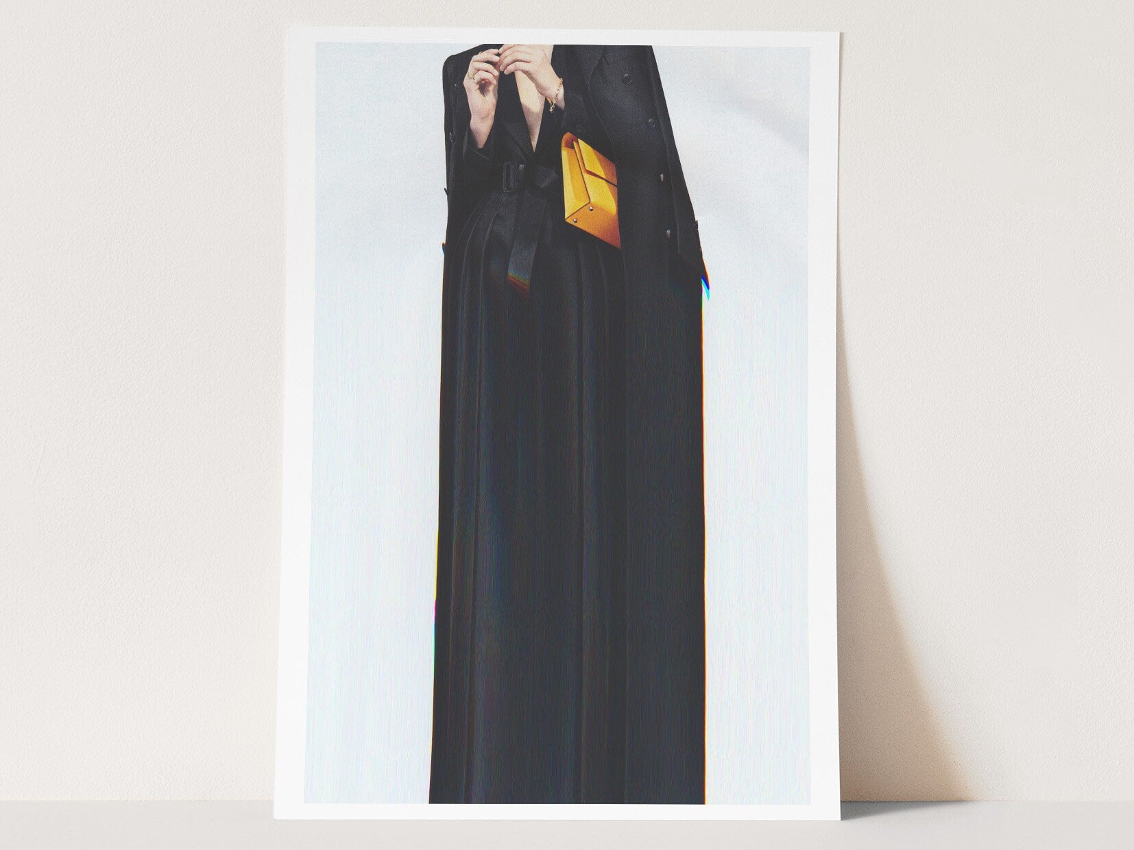 Chic Minimalist Black Fashion Portrait - Elegant Wall Art for Contemporary Home Decor and Stylish Spaces | Untitled (183) Giclée Print