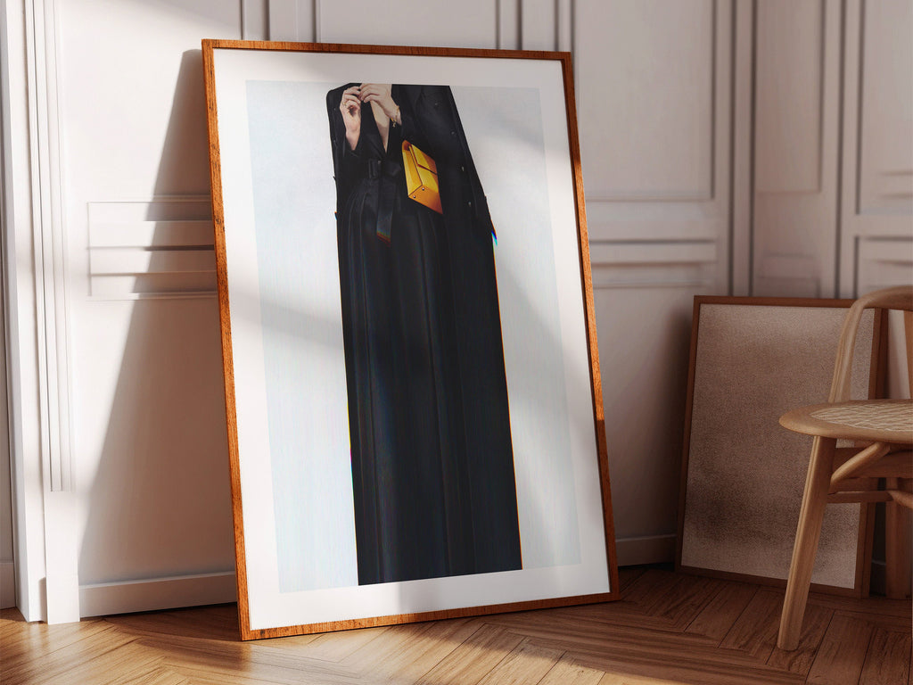 Chic Minimalist Black Fashion Portrait - Elegant Wall Art for Contemporary Home Decor and Stylish Spaces | Untitled (183) Giclée Print