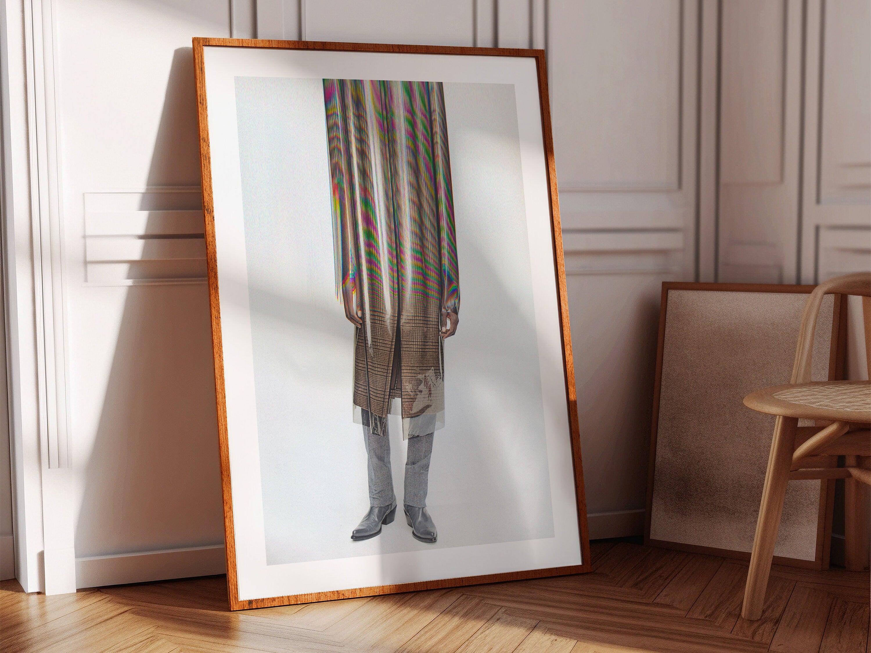 Surreal Altered Fashion Portrait Art - Colorful Abstract Wall Decor for Contemporary Home, Office, Living Room | Untitled (185) Giclée Print