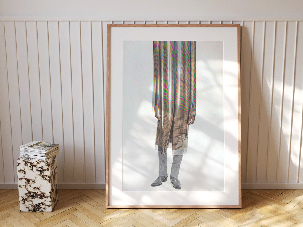 Surreal Altered Fashion Portrait Art - Colorful Abstract Wall Decor for Contemporary Home, Office, Living Room | Untitled (185) Giclée Print