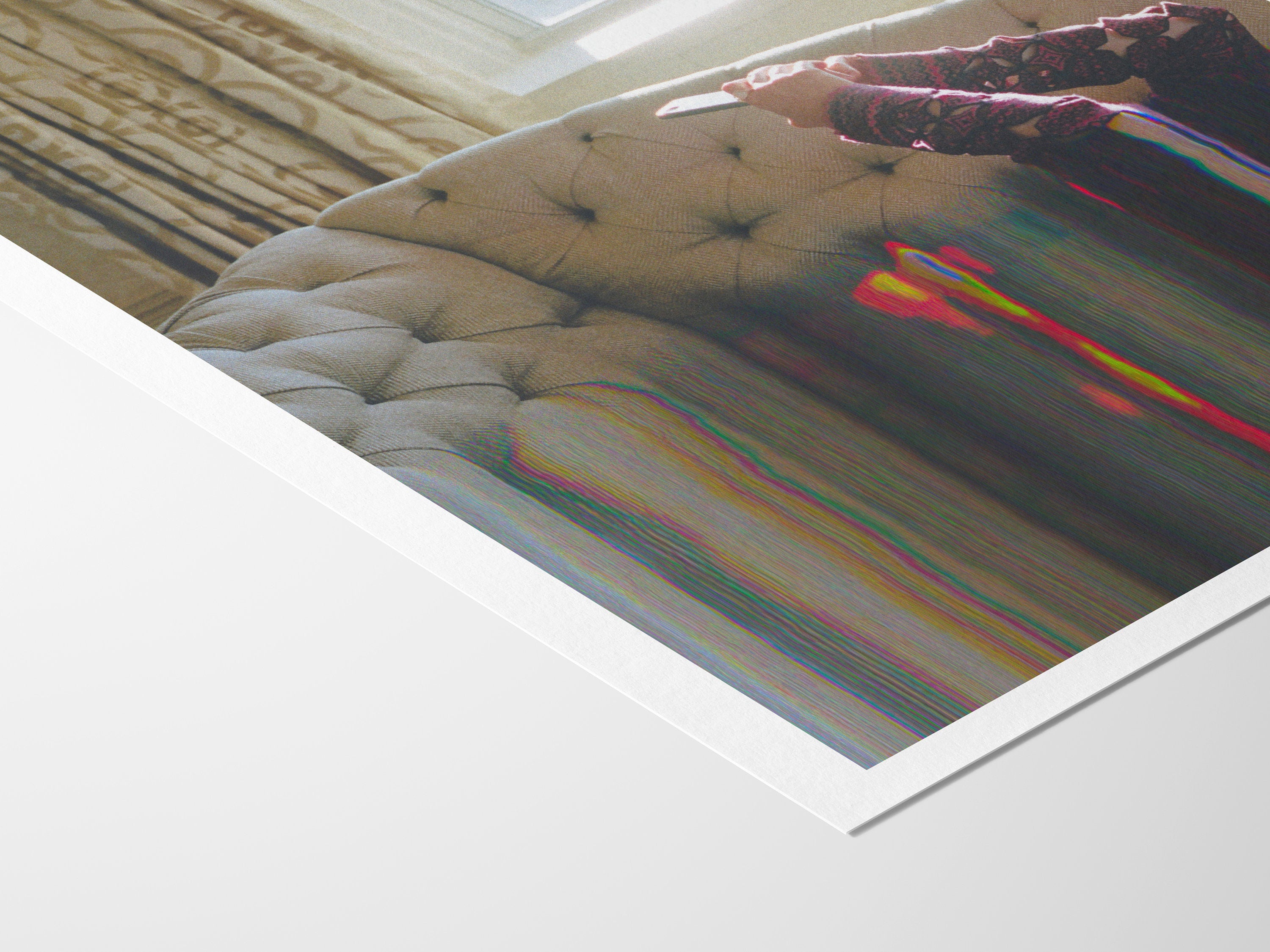 Surreal Altered Photo Art of Relaxation – Colorful Glitch Aesthetic Wall Decor for Home or Office | Untitled (186) Giclée Print