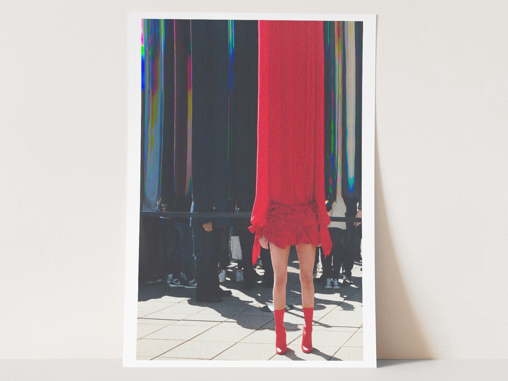 Surreal Red Fashion Statement Art Print - Bold Contemporary Decor for Living Room, Bedroom, or Office | Untitled (187) Giclée Print