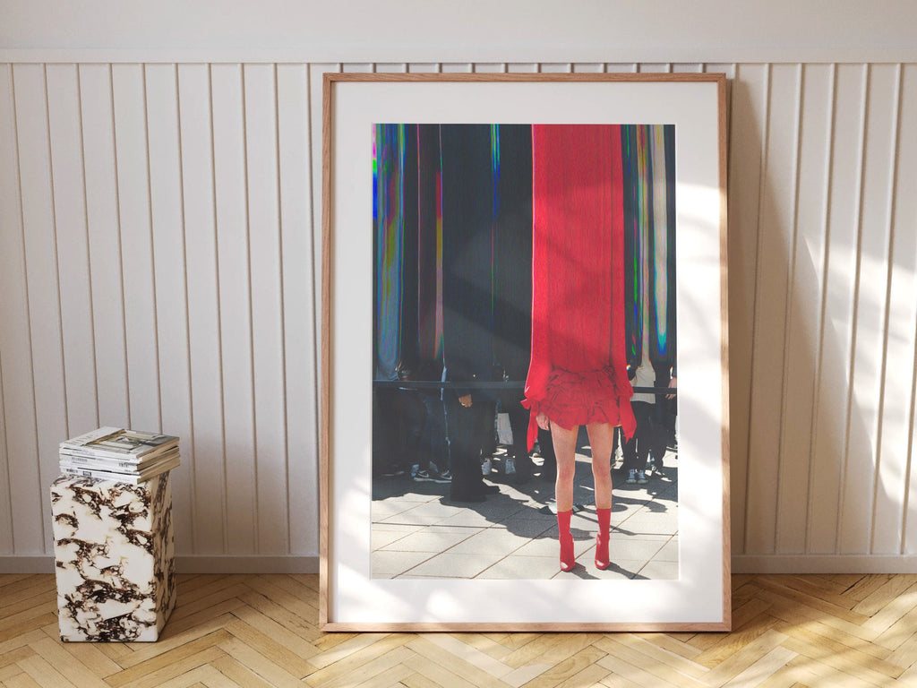 Surreal Red Fashion Statement Art Print - Bold Contemporary Decor for Living Room, Bedroom, or Office | Untitled (187) Giclée Print