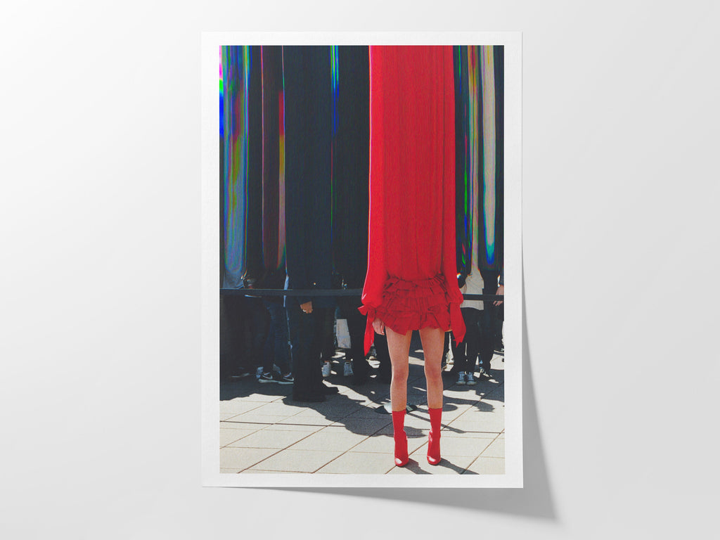 Surreal Red Fashion Statement Art Print - Bold Contemporary Decor for Living Room, Bedroom, or Office | Untitled (187) Giclée Print