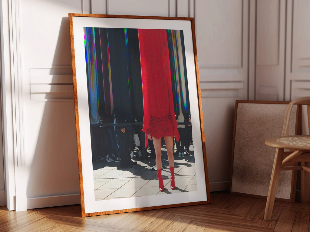 Surreal Red Fashion Statement Art Print - Bold Contemporary Decor for Living Room, Bedroom, or Office | Untitled (187) Giclée Print