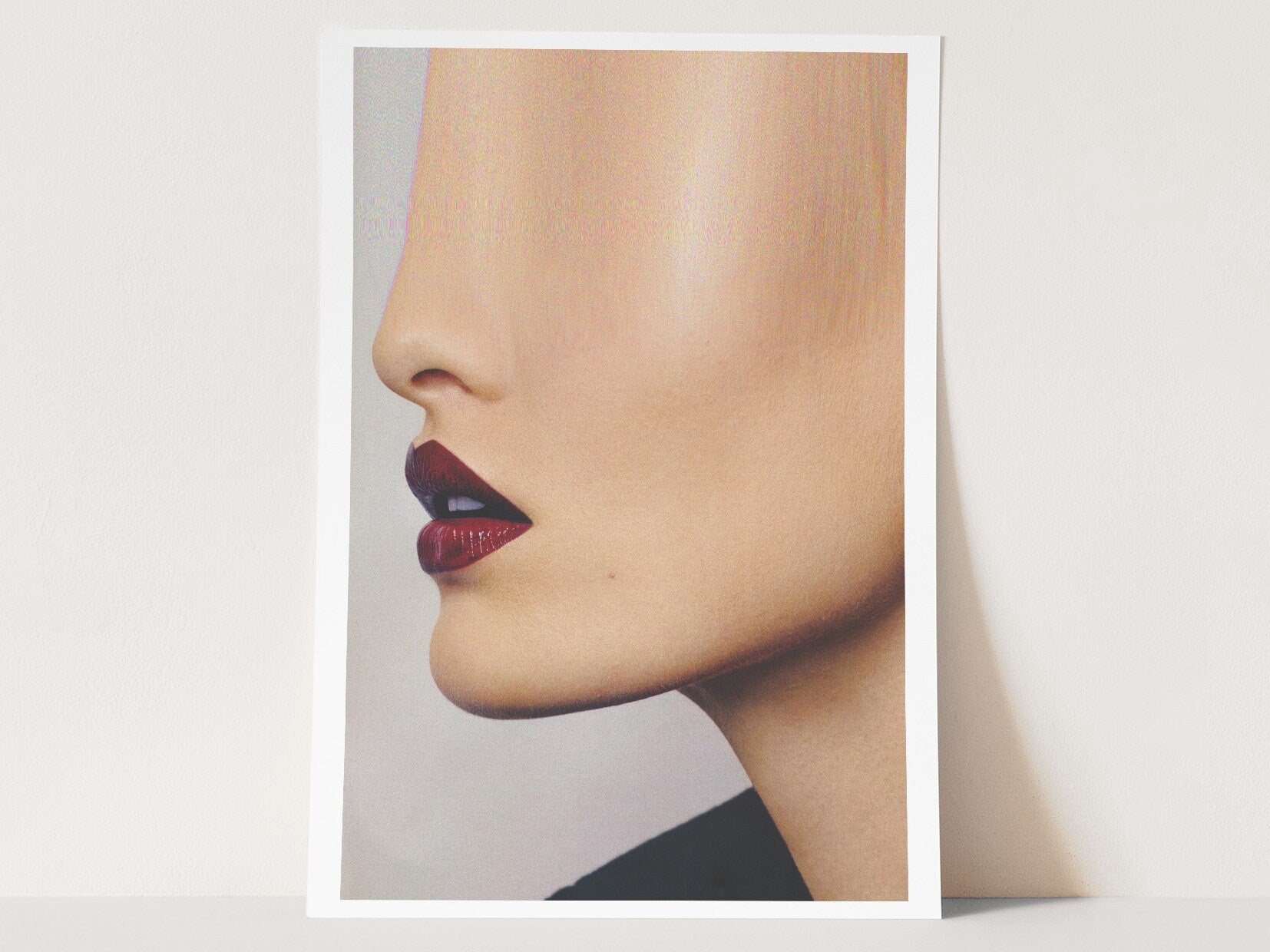 Surreal Altered Profile Portrait - Edgy Minimalist Wall Art for Contemporary Home and Office Decor | Untitled (188) Giclée Print