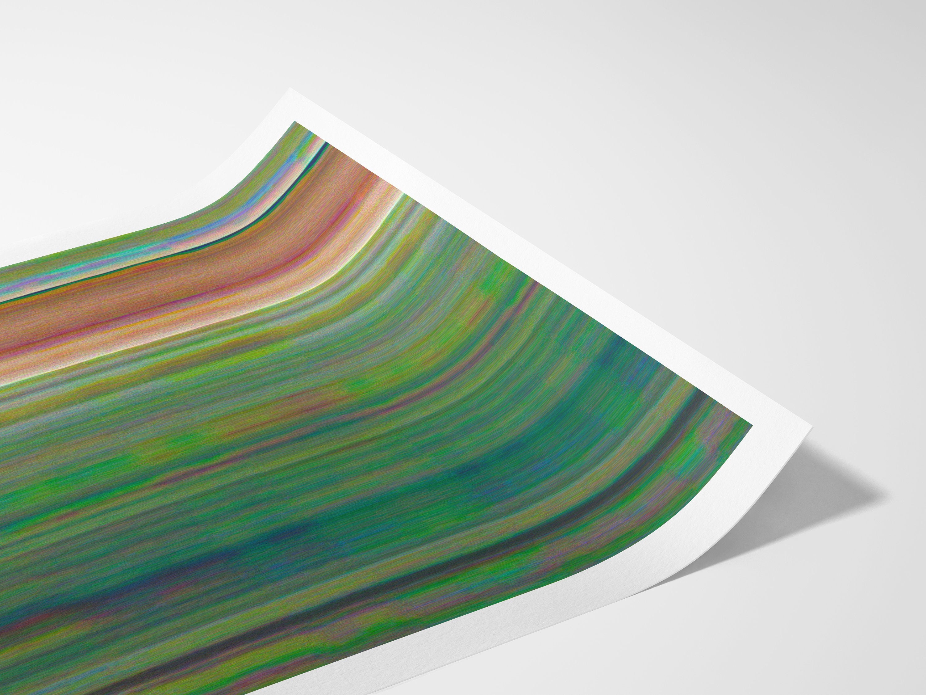 Trippy Altered Portrait Photo - Lush Green Psychedelic Fashion Wall Decor For Living, Bedroom, Home, Office | Untitled (191) Giclée Print