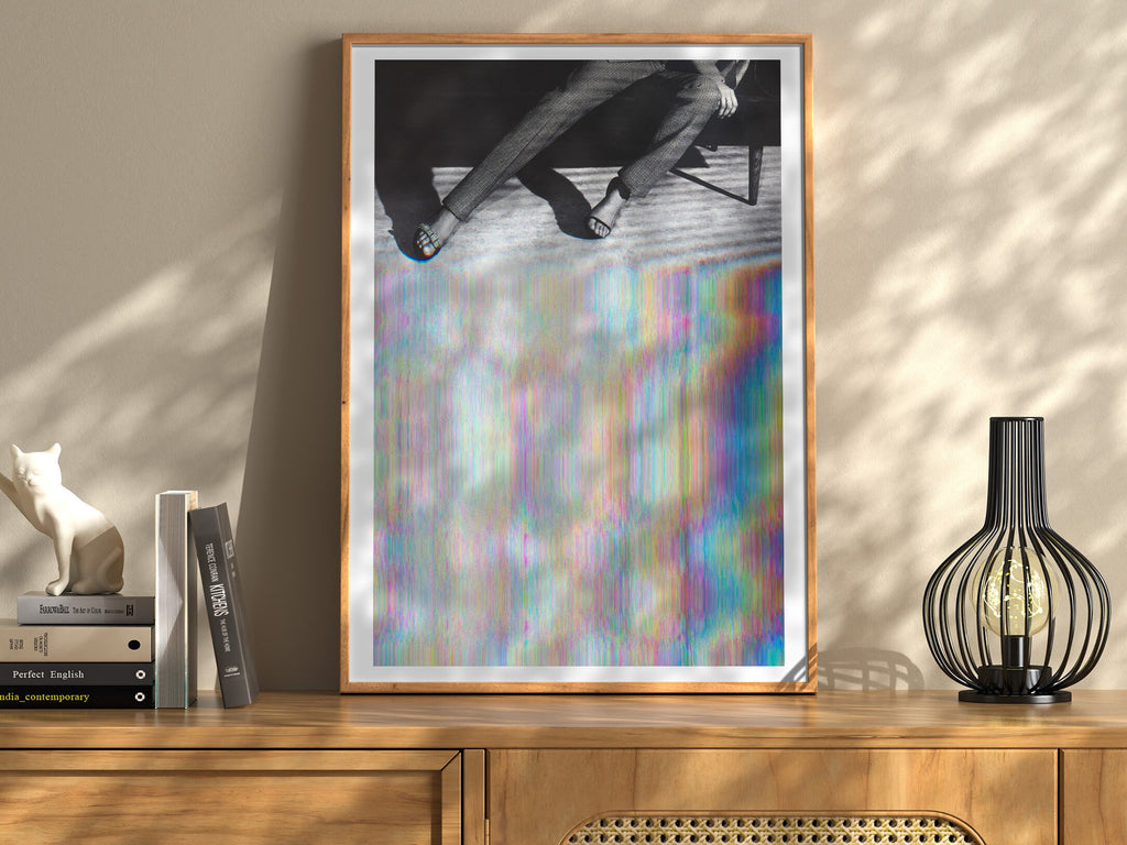 Surrealist Altered Fashion Photography Wall Art - Colorful Glitch Aesthetic for Modern Home Decor | Untitled (197) Giclée Print
