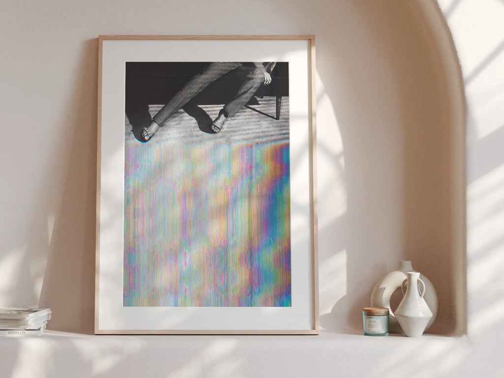 Surrealist Altered Fashion Photography Wall Art - Colorful Glitch Aesthetic for Modern Home Decor | Untitled (197) Giclée Print