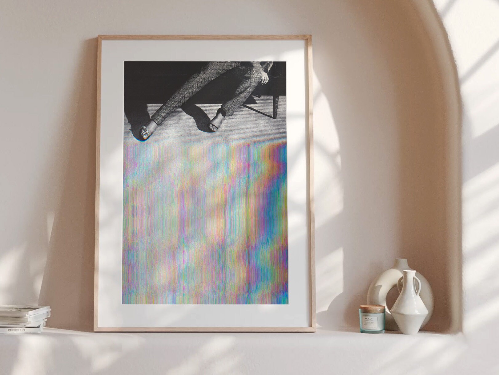 Surrealist Altered Fashion Photography Wall Art - Colorful Glitch Aesthetic for Modern Home Decor | Untitled (197) Giclée Print