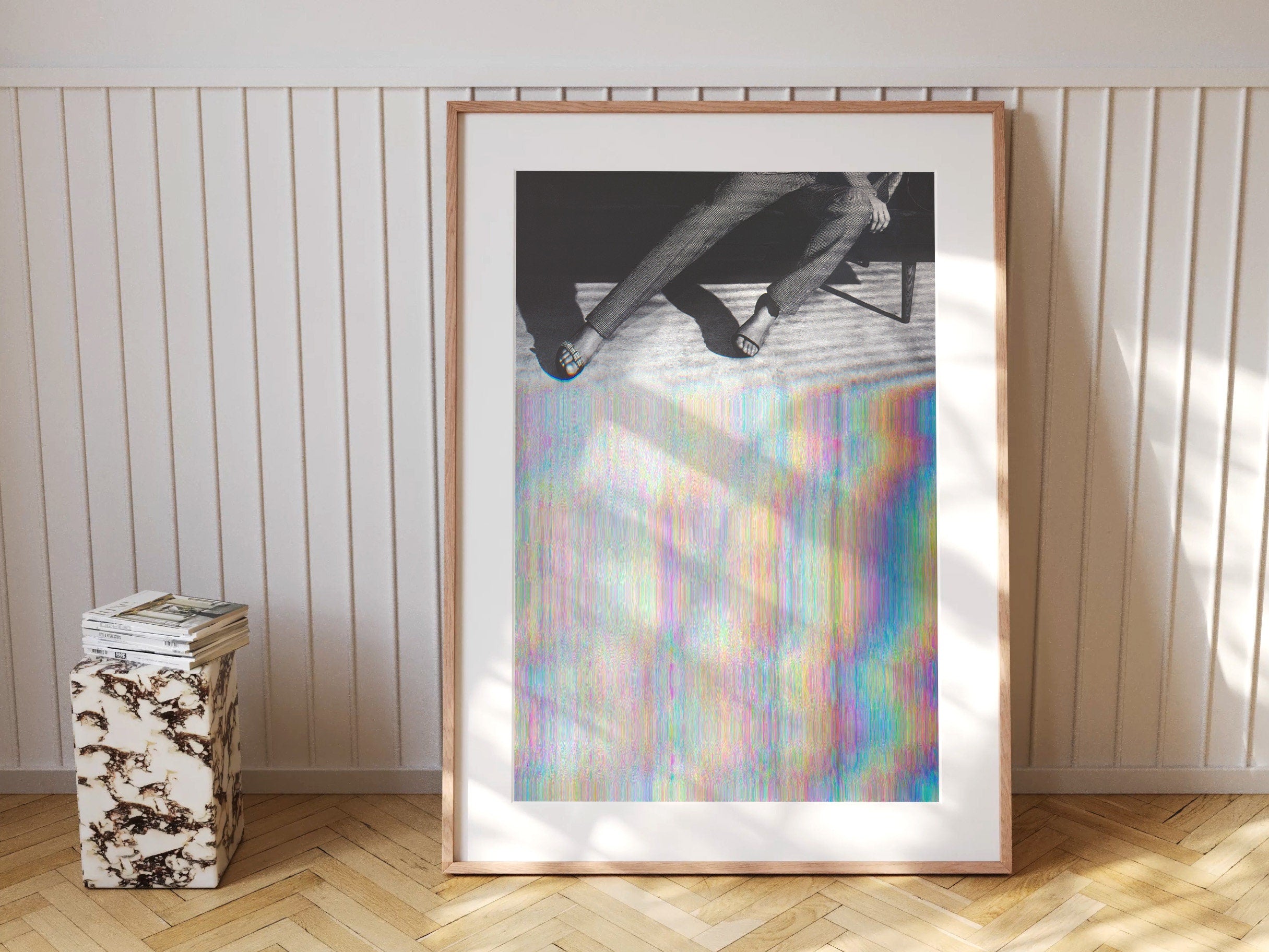 Surrealist Altered Fashion Photography Wall Art - Colorful Glitch Aesthetic for Modern Home Decor | Untitled (197) Giclée Print