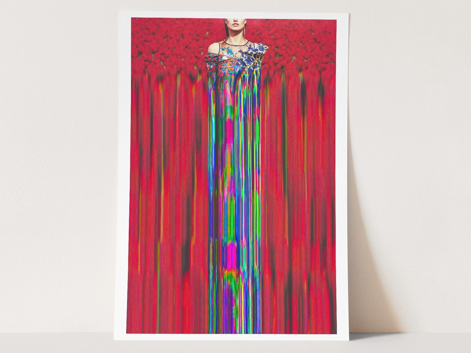 Vibrant Surreal Fashion Portrait Art - Colorful Altered Photography for Contemporary Home Decor | Untitled (198) Giclée Print