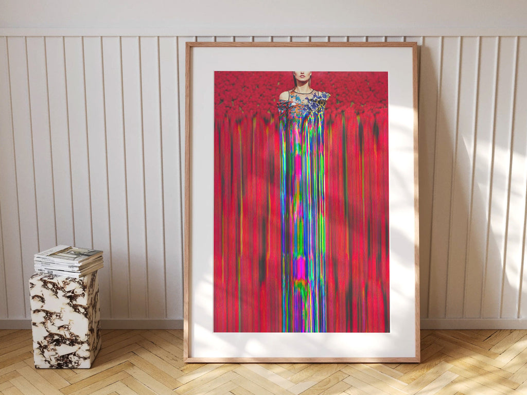 Vibrant Surreal Fashion Portrait Art - Colorful Altered Photography for Contemporary Home Decor | Untitled (198) Giclée Print