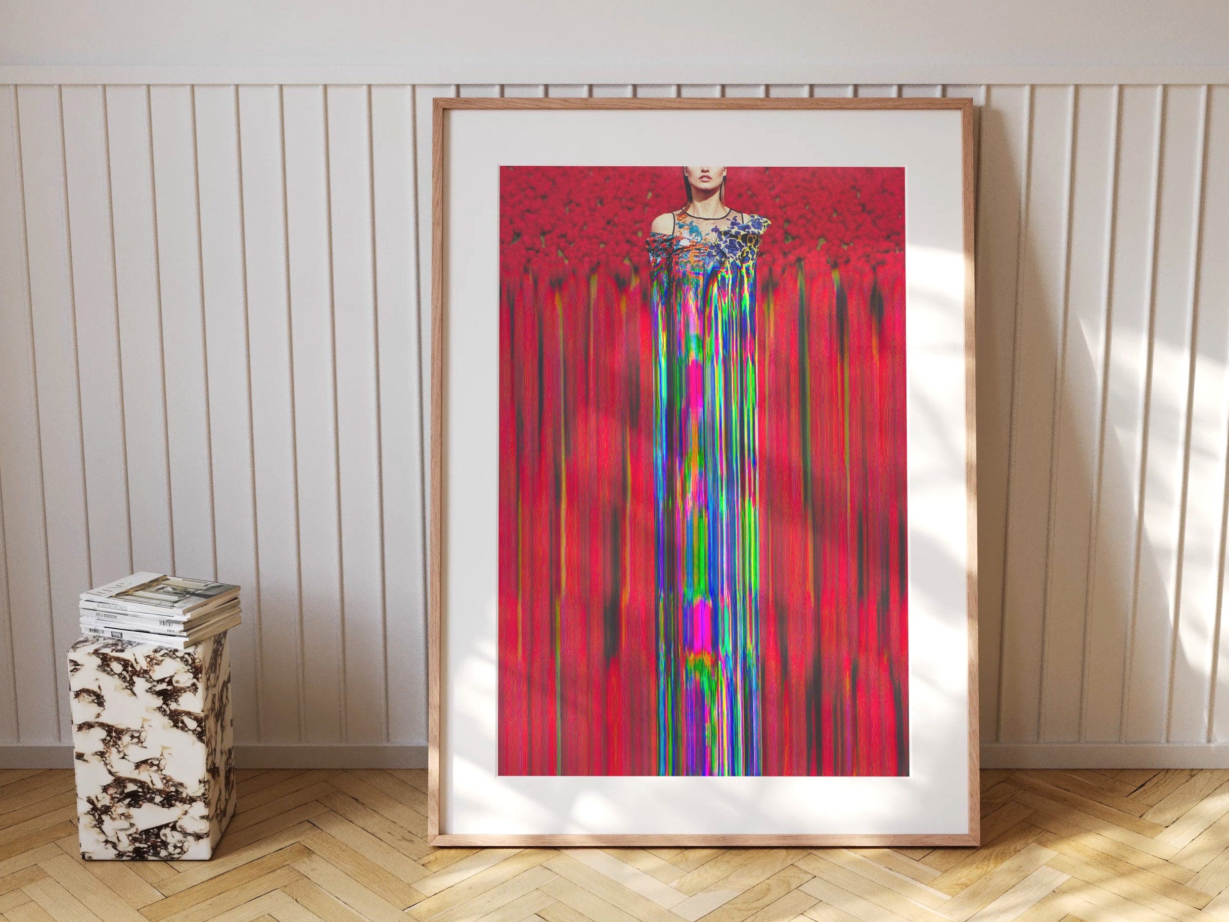 Vibrant Surreal Fashion Portrait Art - Colorful Altered Photography for Contemporary Home Decor | Untitled (198) Giclée Print