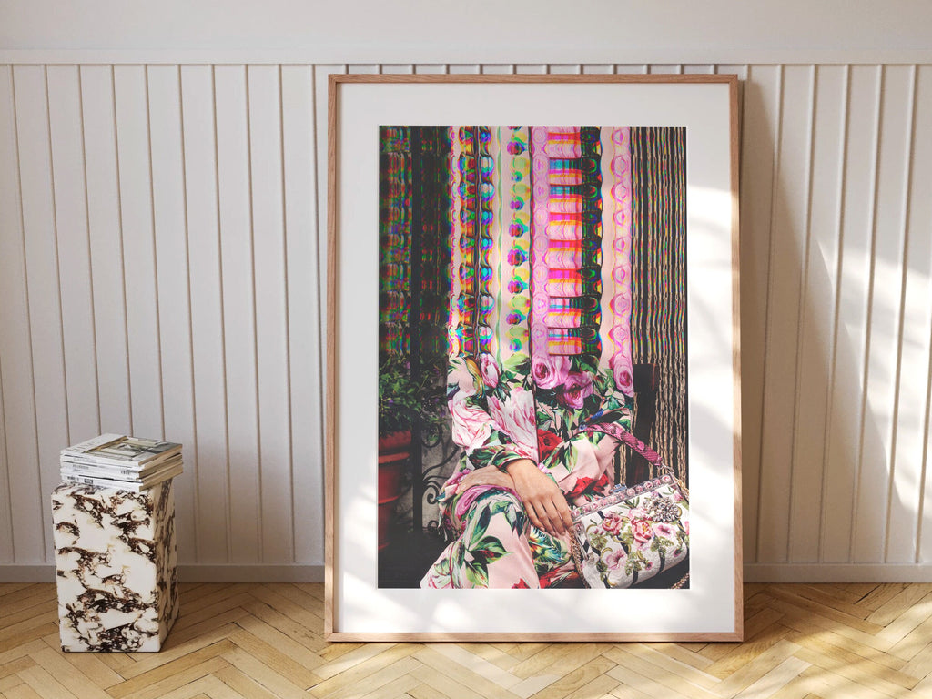 Eccentric Glitch Art Print - Colorful Abstract Digital Wall Art for Home Decor | Untitled (202) Giclée Print