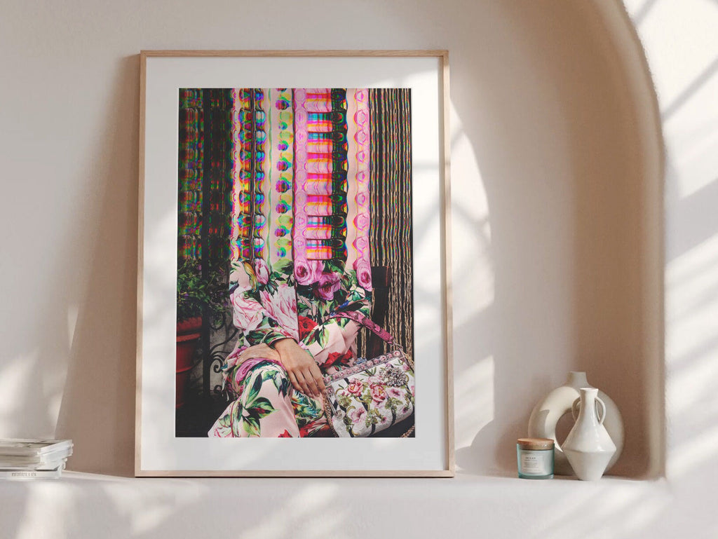 Eccentric Glitch Art Print - Colorful Abstract Digital Wall Art for Home Decor | Untitled (202) Giclée Print