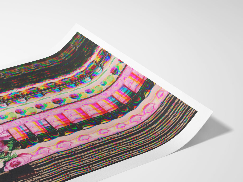 Eccentric Glitch Art Print - Colorful Abstract Digital Wall Art for Home Decor | Untitled (202) Giclée Print