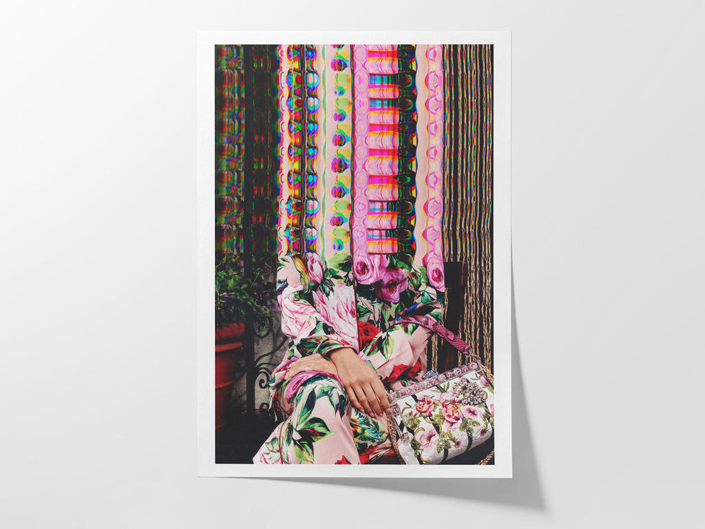 Eccentric Glitch Art Print - Colorful Abstract Digital Wall Art for Home Decor | Untitled (202) Giclée Print