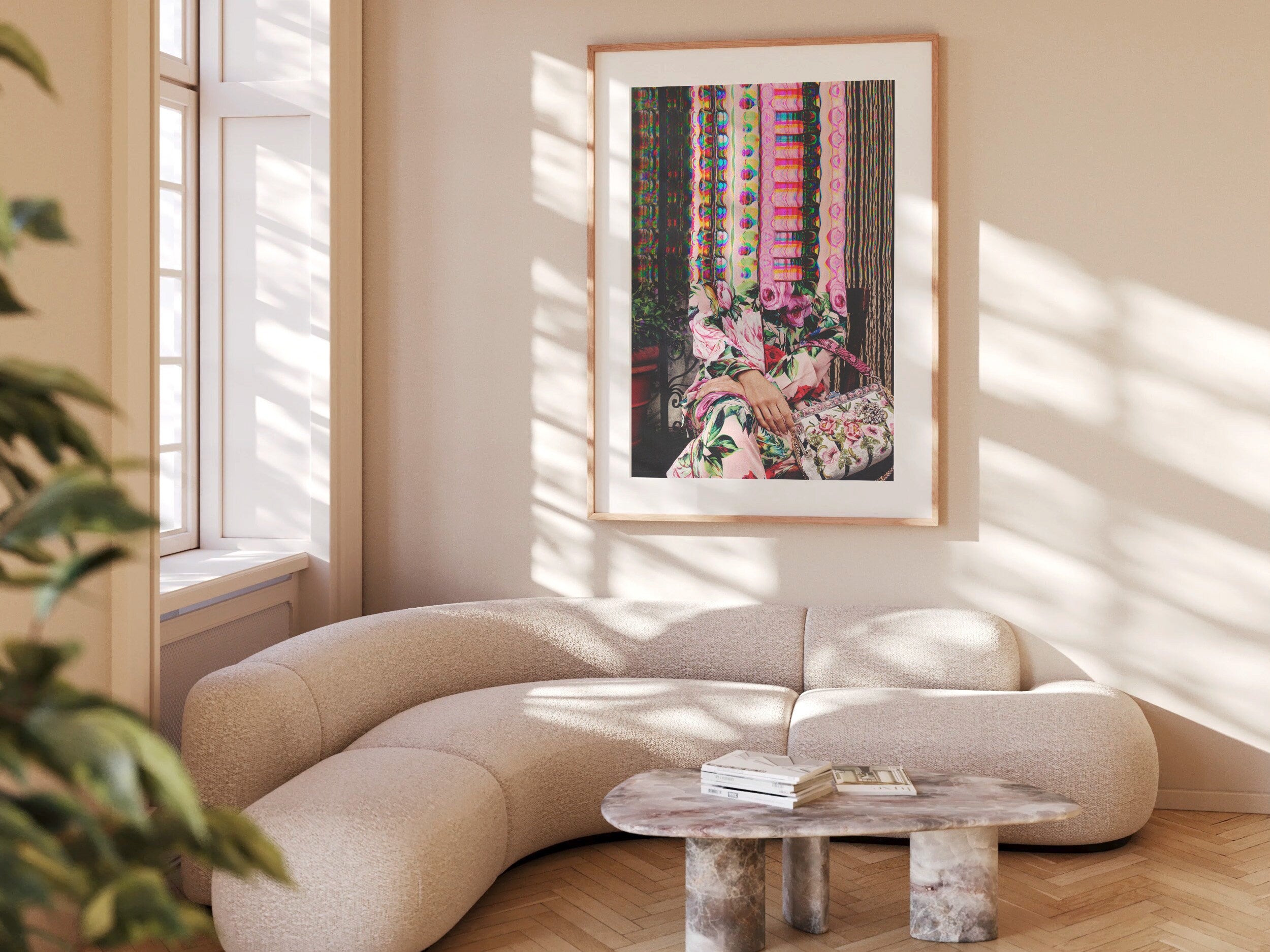 Eccentric Glitch Art Print - Colorful Abstract Digital Wall Art for Home Decor | Untitled (202) Giclée Print